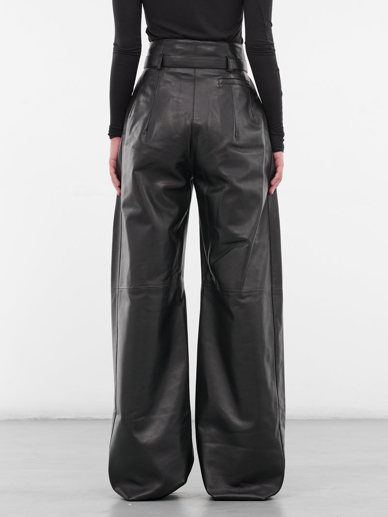 Black Peppo Nappa Leather Trousers (PA07BL-PEPPO-BLACK)