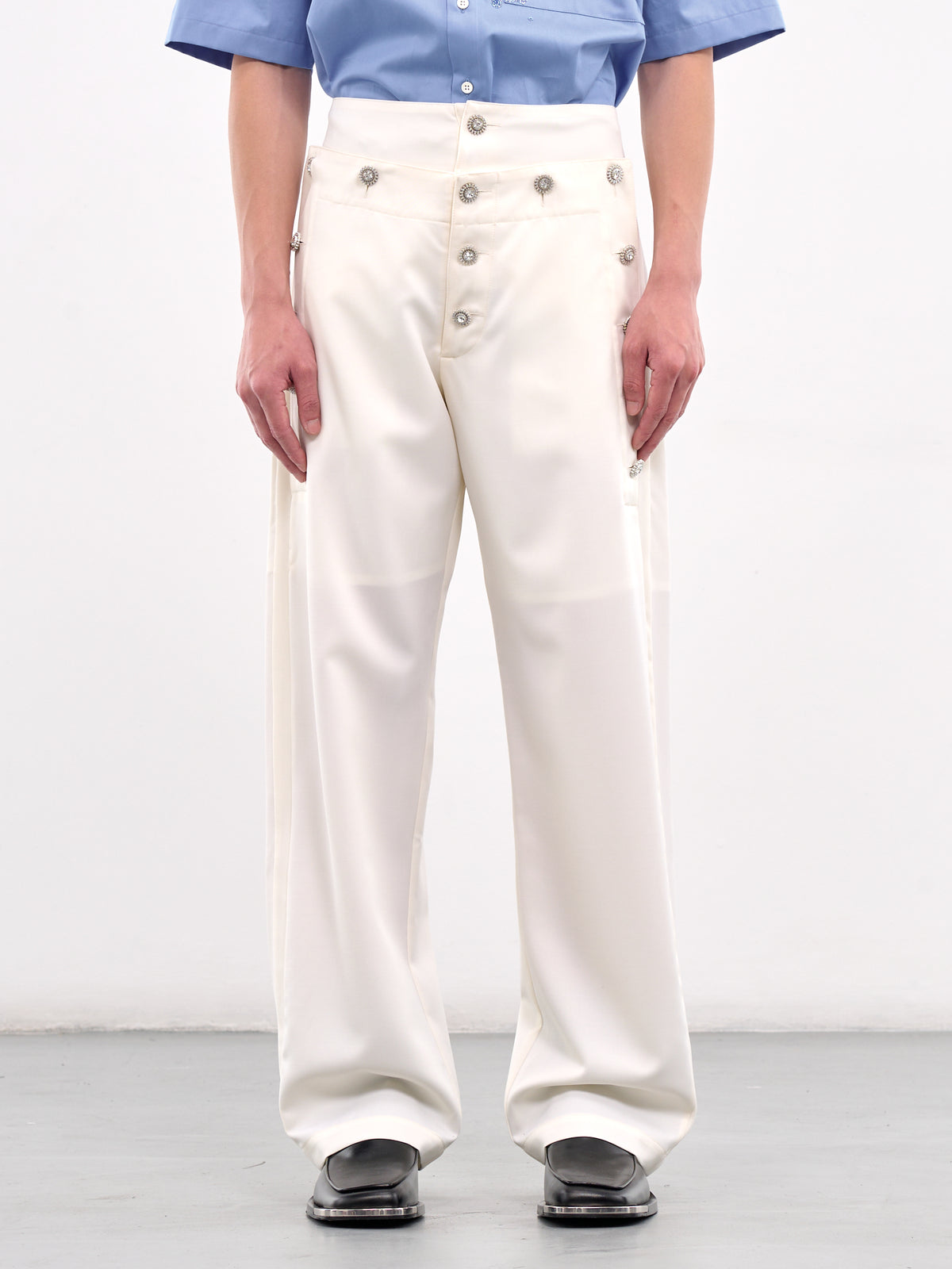 Jeweled Mariner Trousers (PA28WO08A25-WHITE)