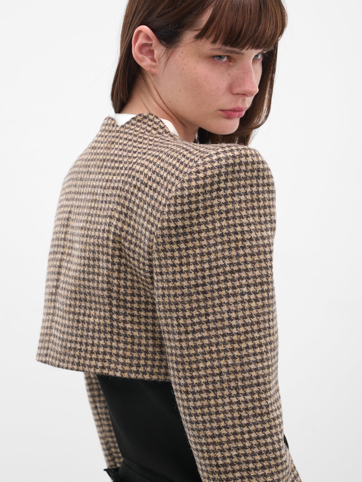 Brown Pagoda Bolero Cropped Jacket (PAGODA-BOLERO-BROWN)