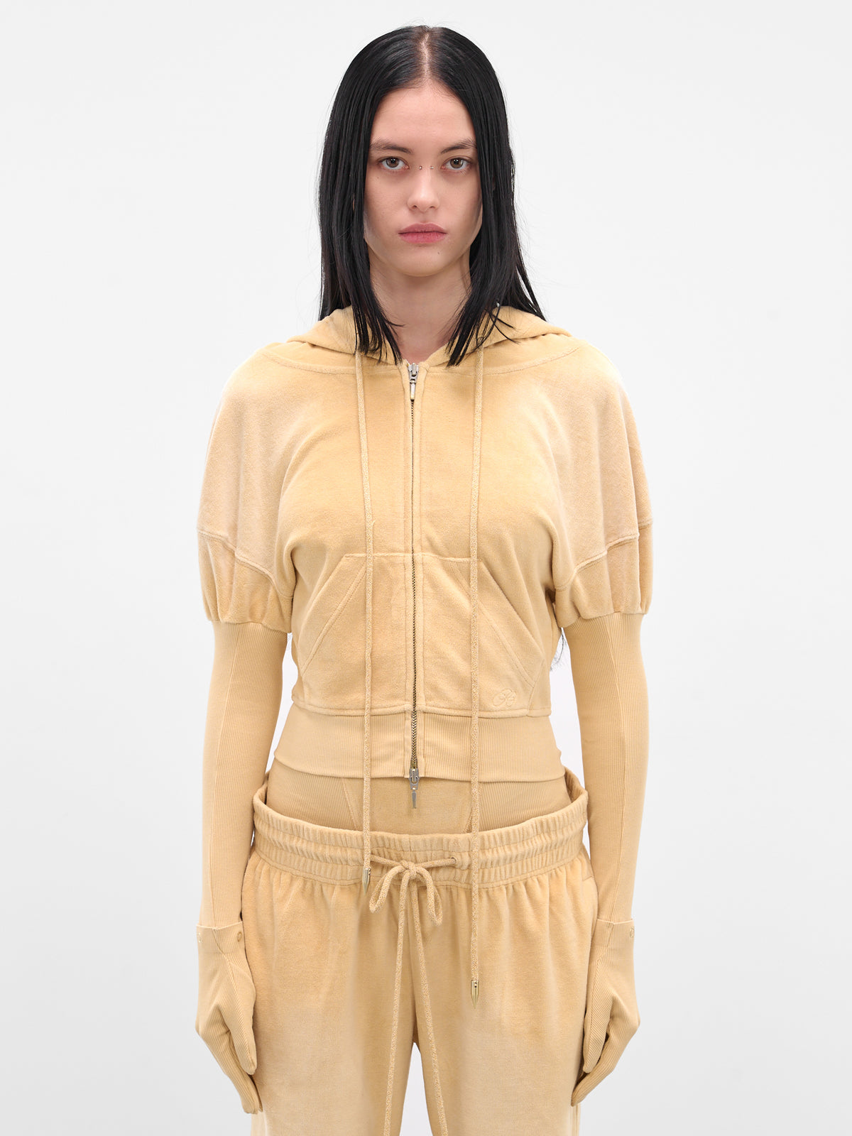 Blonde Oversized Paris Zip Hoodie (PAHO0BLO-BLONDE)