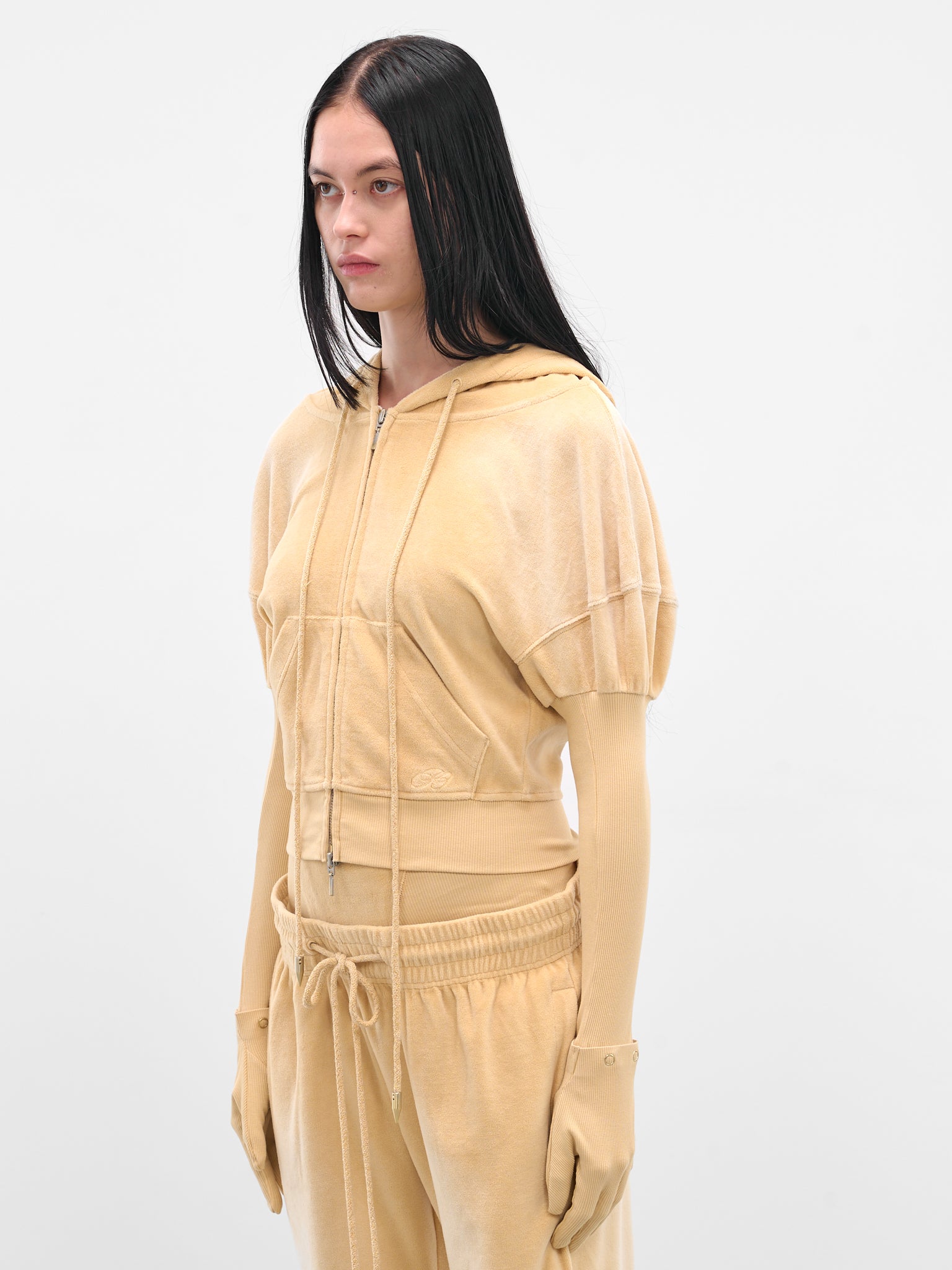 Blonde Oversized Paris Zip Hoodie (PAHO0BLO-BLONDE)
