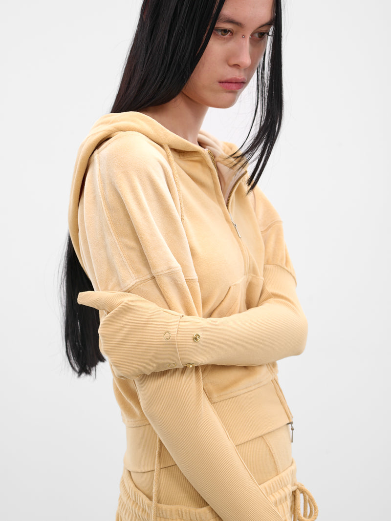 Blonde Oversized Paris Zip Hoodie (PAHO0BLO-BLONDE)