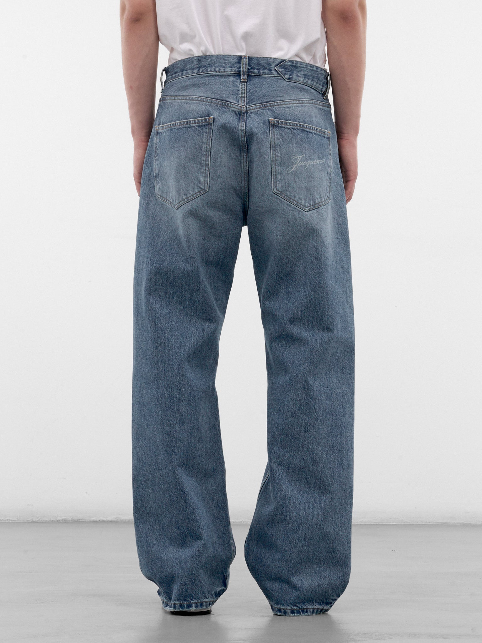 Blue Denim Wide Leg Jeans (PAM00028AD00038-BLUE-TABACCO)