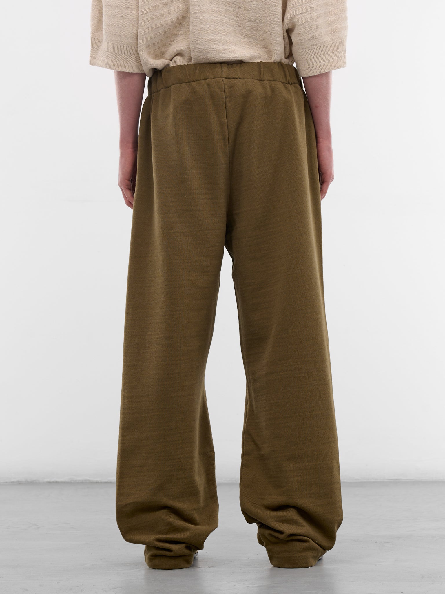 Khaki Cotton Logo Straight Sweatpants (PAM00555AJ00255-DARK-KHAKI)