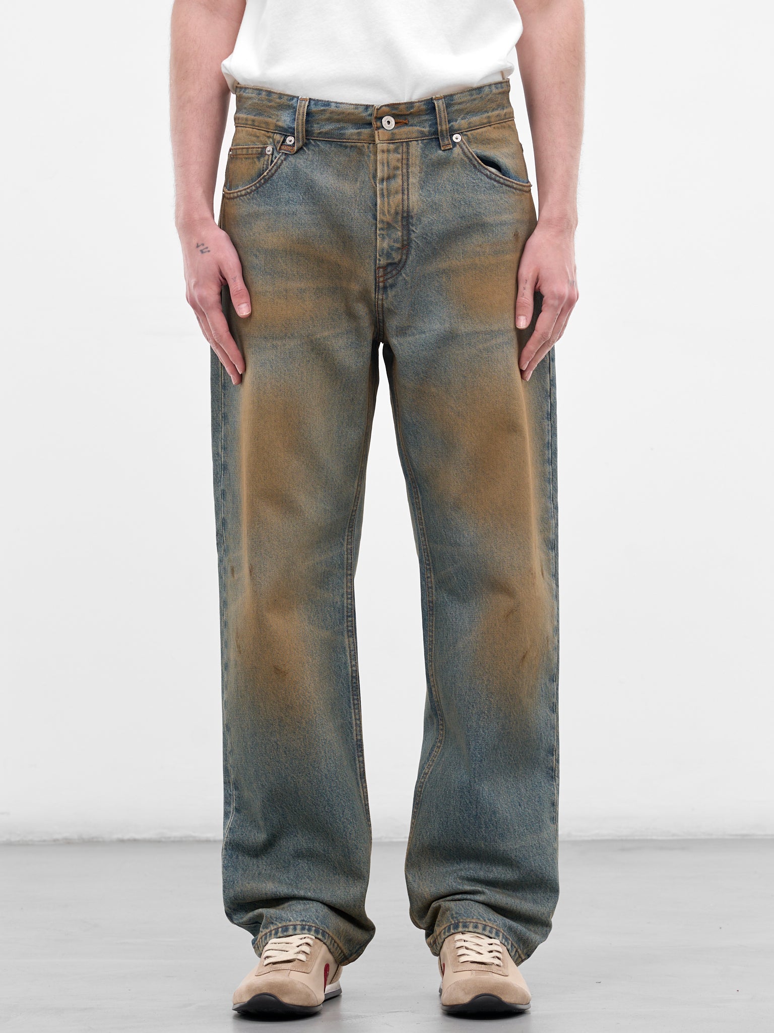 Dirty Berger De-Nîmes Jeans (PAM00564AD00038-BLUE-TABACCO)