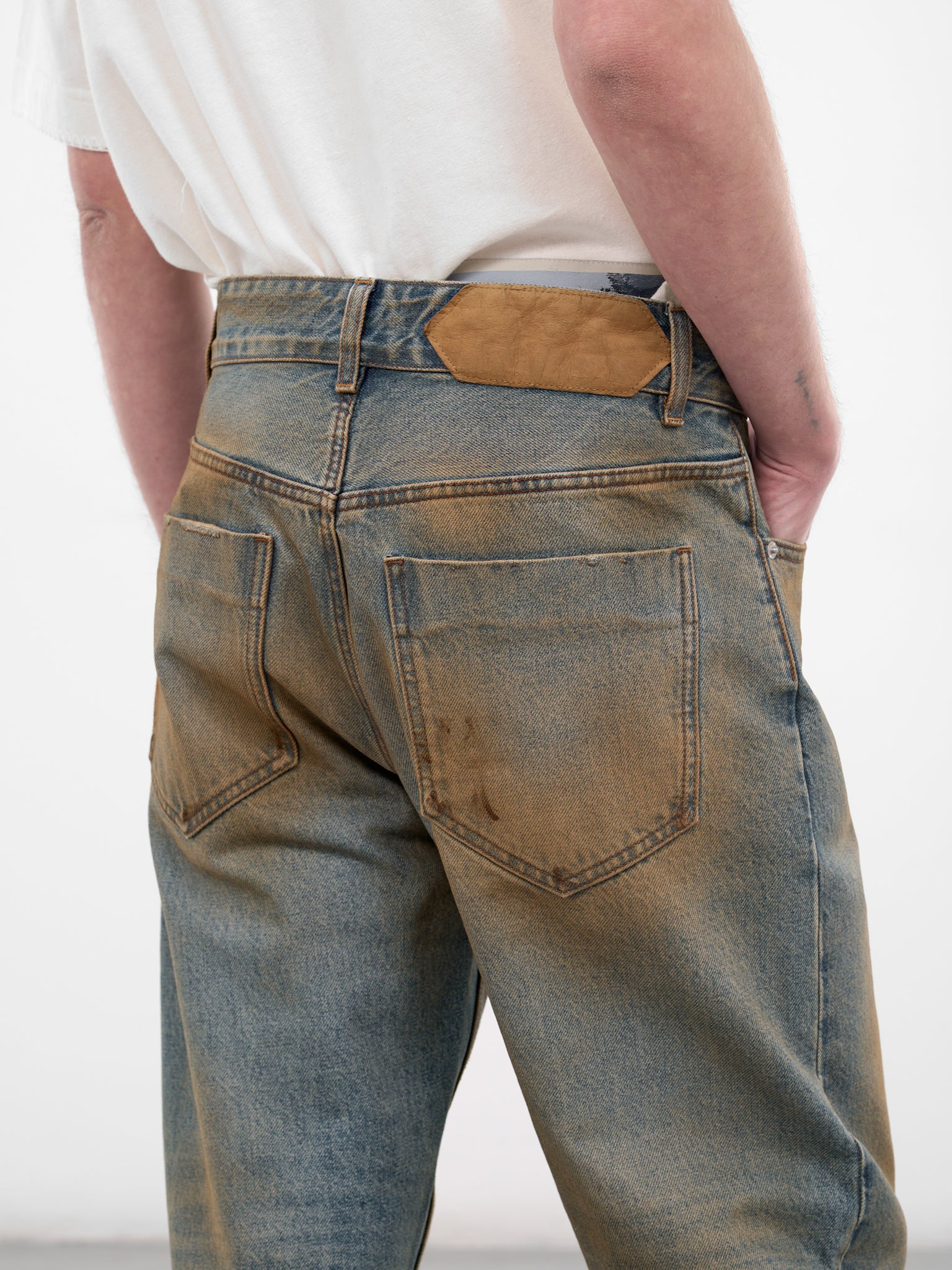 Dirty Berger De-Nîmes Jeans (PAM00564AD00038-BLUE-TABACCO)