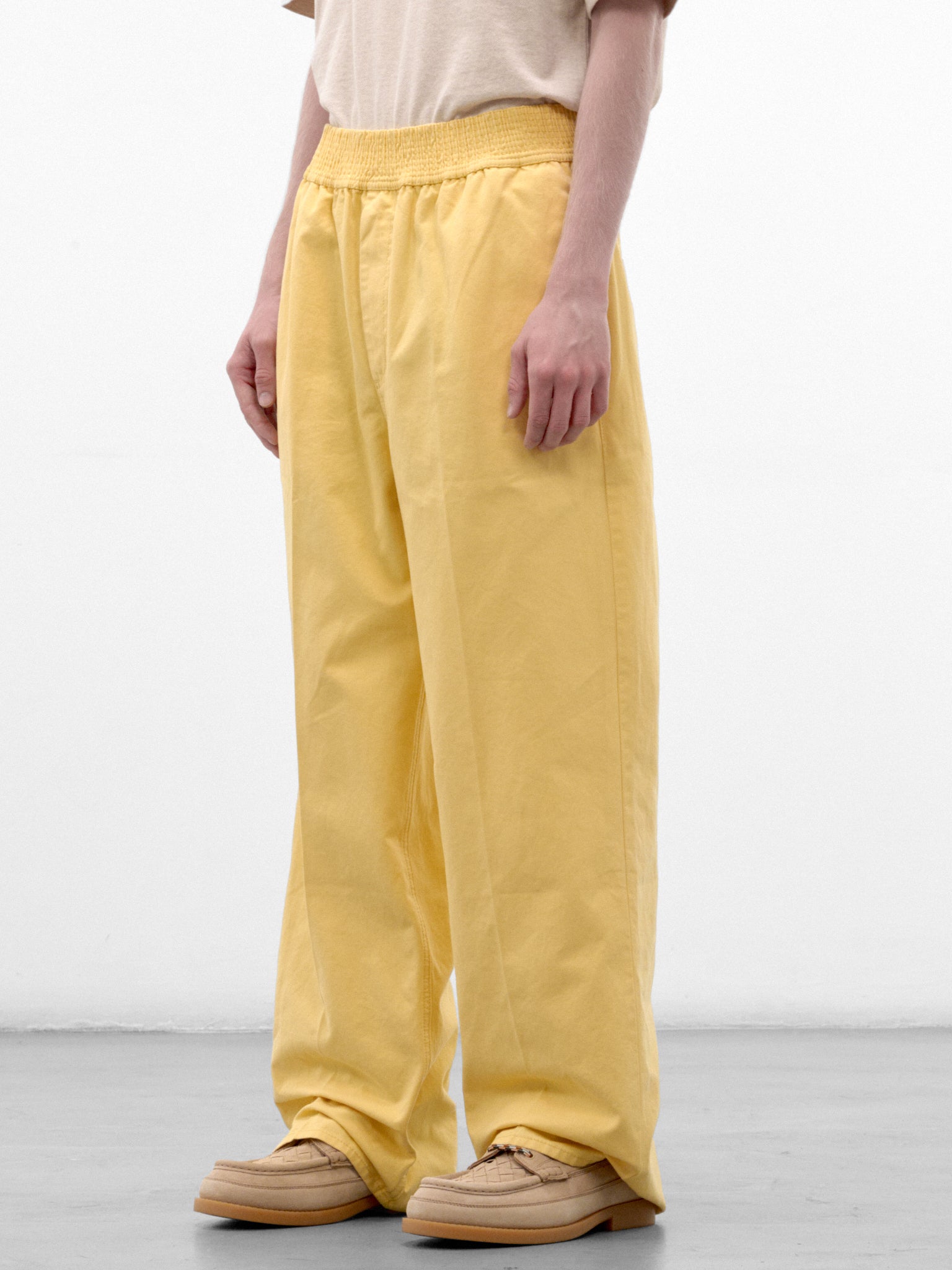 Yellow Cotton Wide Trousers (PAM00597AD00061-YELLOW)