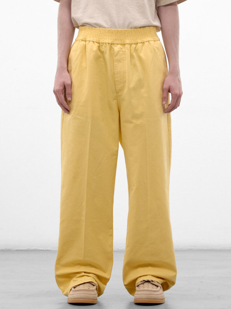 Yellow Cotton Wide Trousers (PAM00597AD00061-YELLOW)