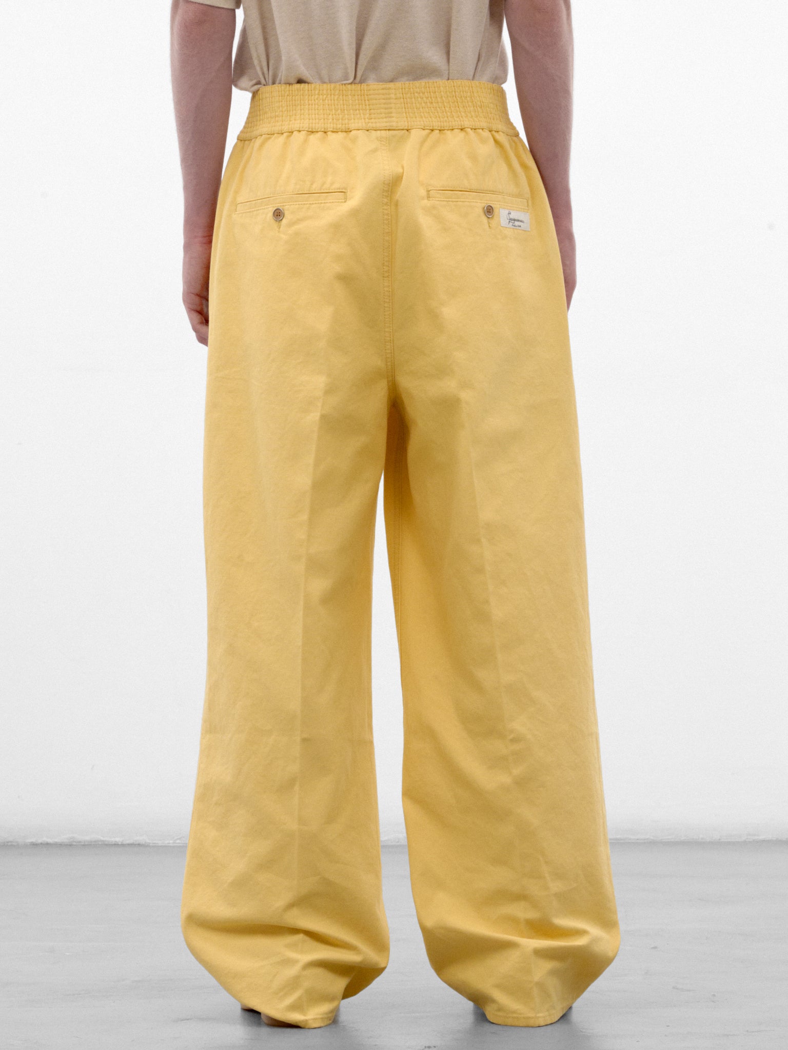 Yellow Cotton Wide Trousers (PAM00597AD00061-YELLOW)