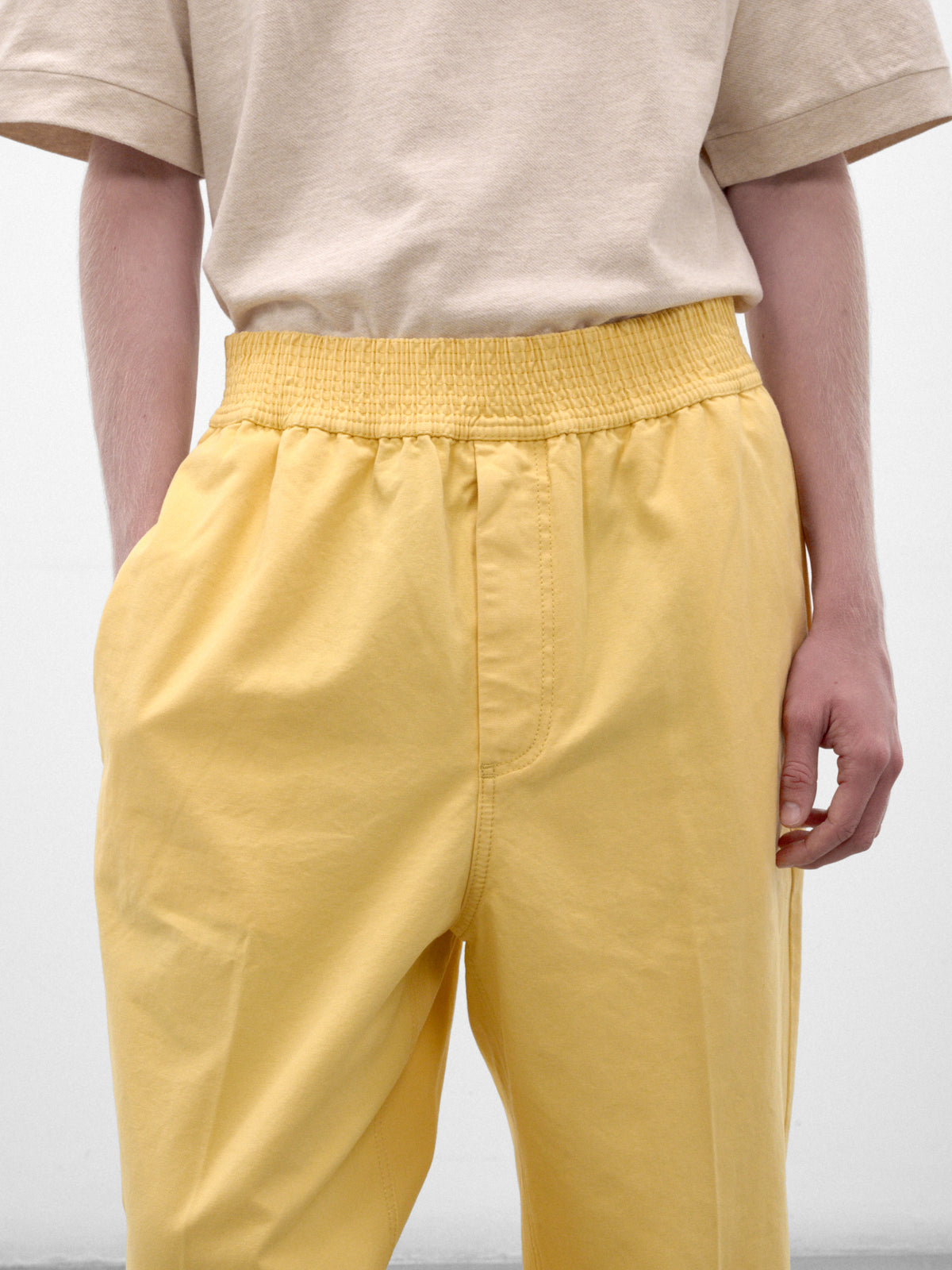 Yellow Cotton Wide Trousers (PAM00597AD00061-YELLOW)