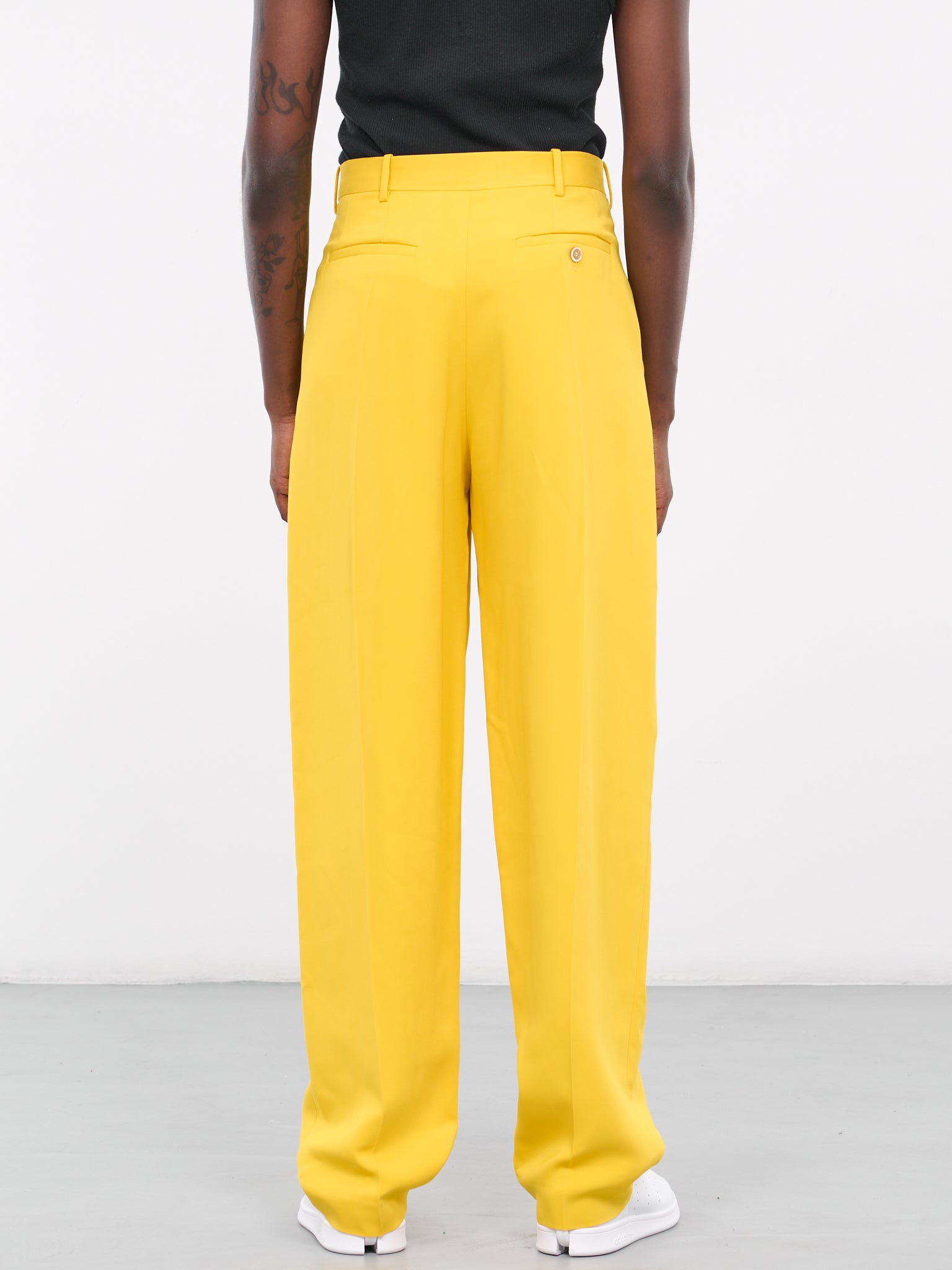 Tropical Wool Tailored Trousers (PAMA0449U0-UTV990-YELLOW-MAIZE)