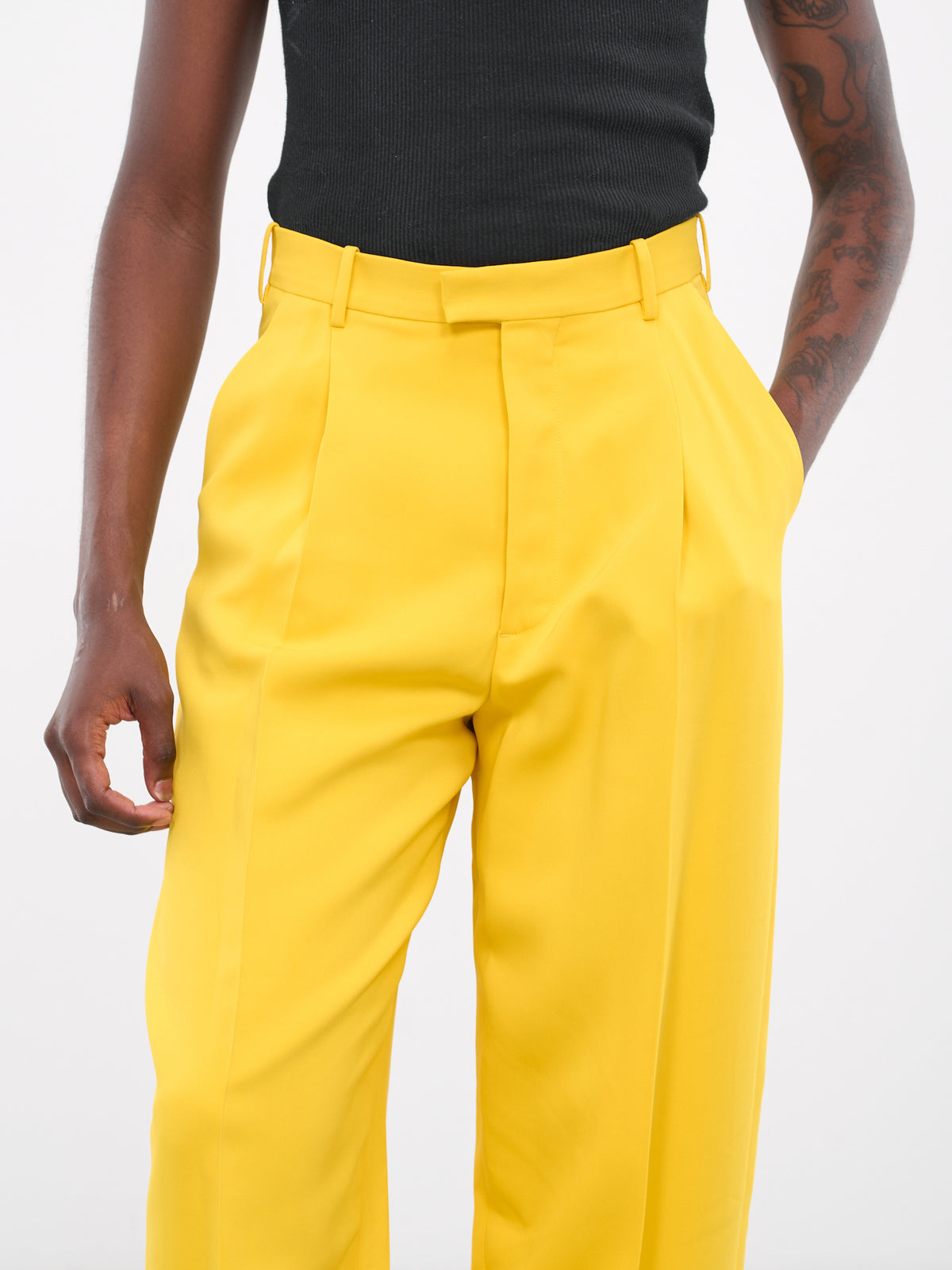 Tropical Wool Tailored Trousers (PAMA0449U0-UTV990-YELLOW-MAIZE)