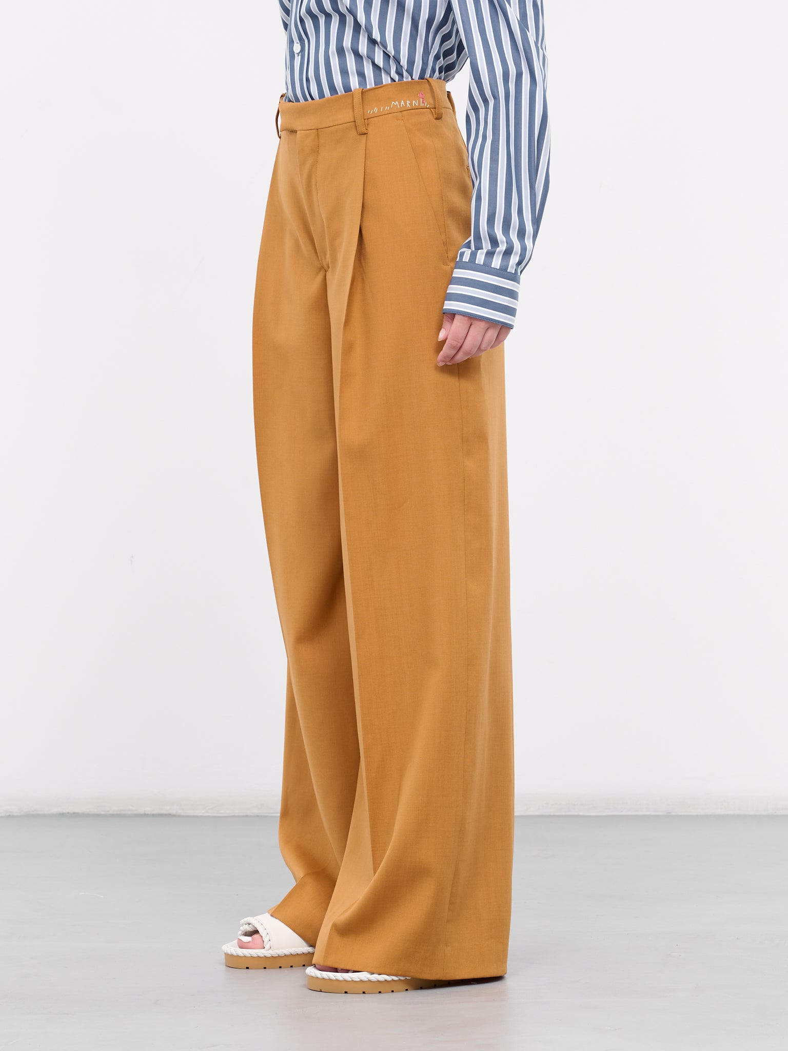 Wide Leg Trousers (PAMA0493SU-UTWA20-PUMPKIN)