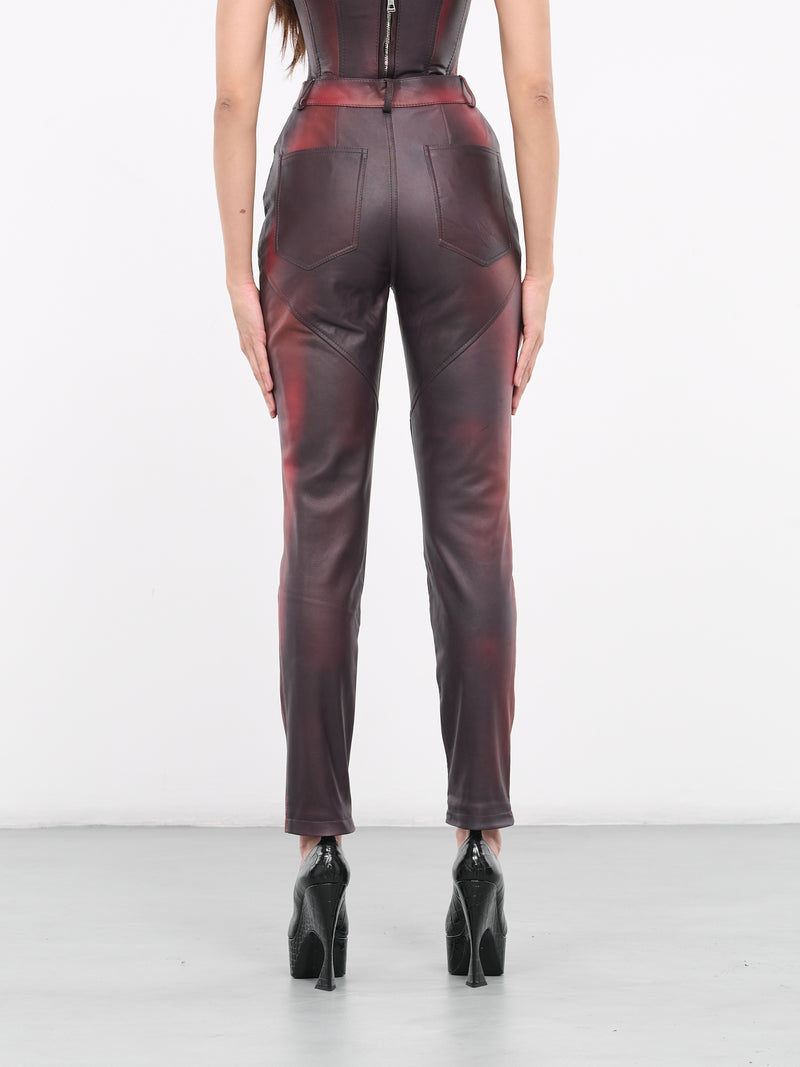 Printed Leather Pants (PANT-PRINT-03-DARK-PRINTED-PUR)