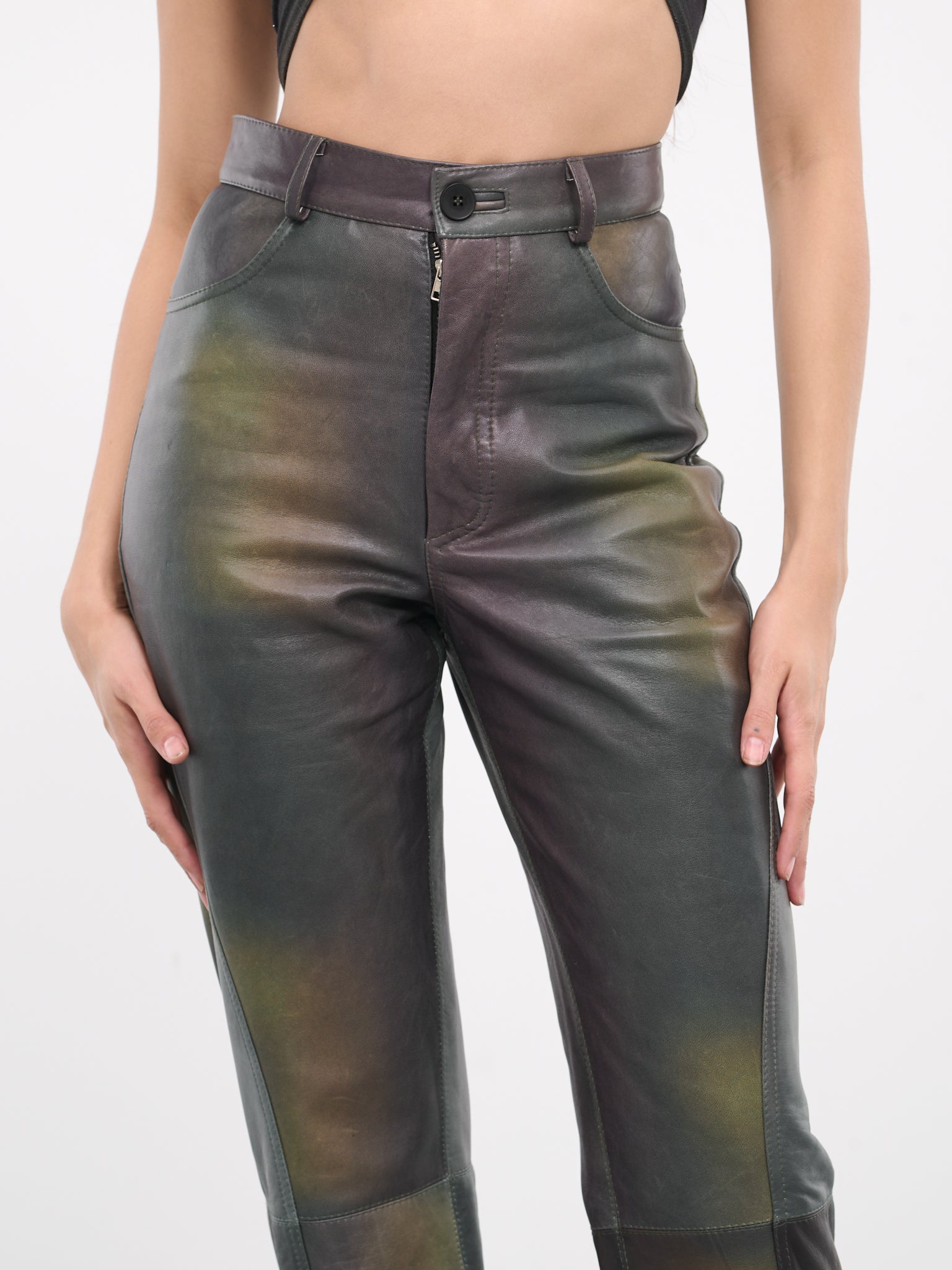 Printed Leather Pants (PANT-PRINT-03-PRINTED-DARK-GRE)