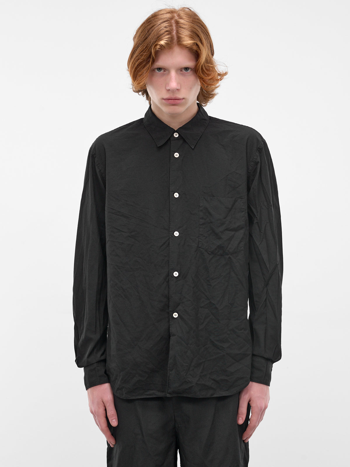 Black Button-Up Shirt (PS-B004-PER-S26-BLACK)