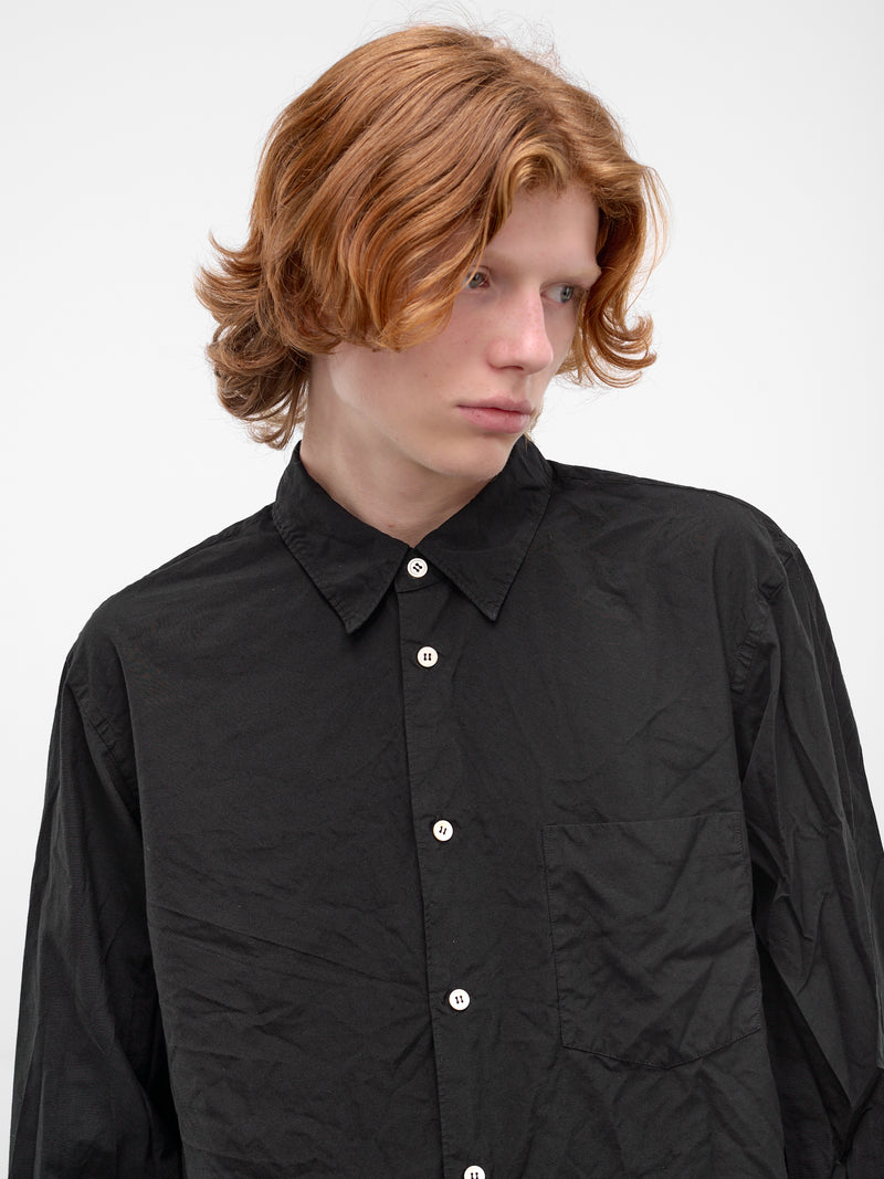 Black Button-Up Shirt (PS-B004-PER-S26-BLACK)
