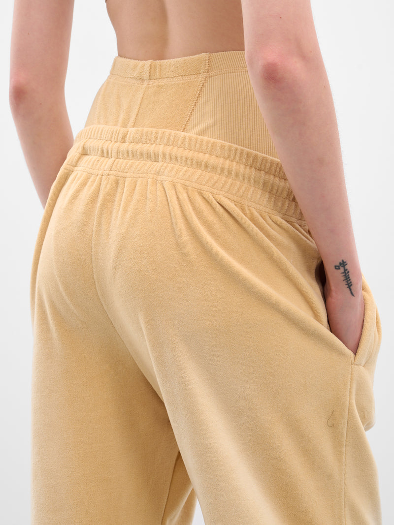 Blonde Layered Relaxed Flare Sweatpants (PAS0BLO-BLONDE)