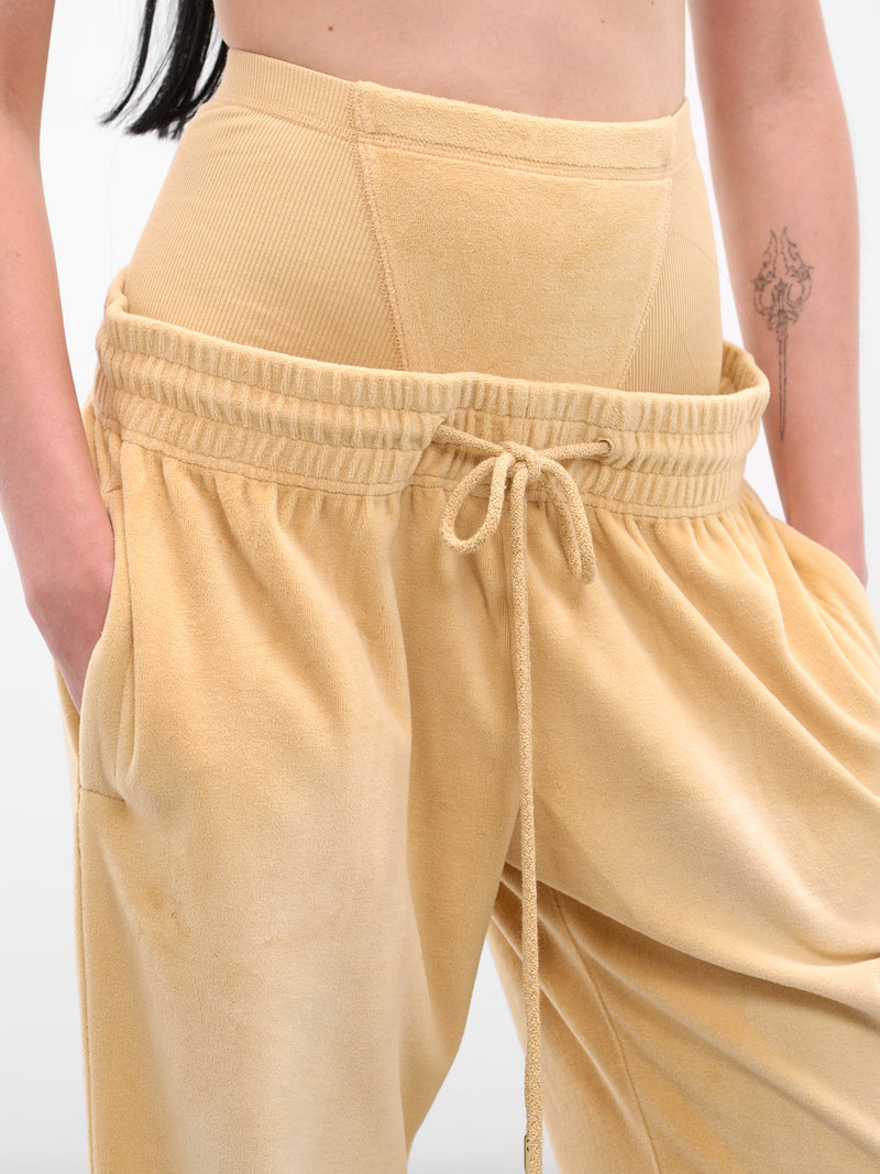 Blonde Layered Relaxed Flare Sweatpants (PAS0BLO-BLONDE)