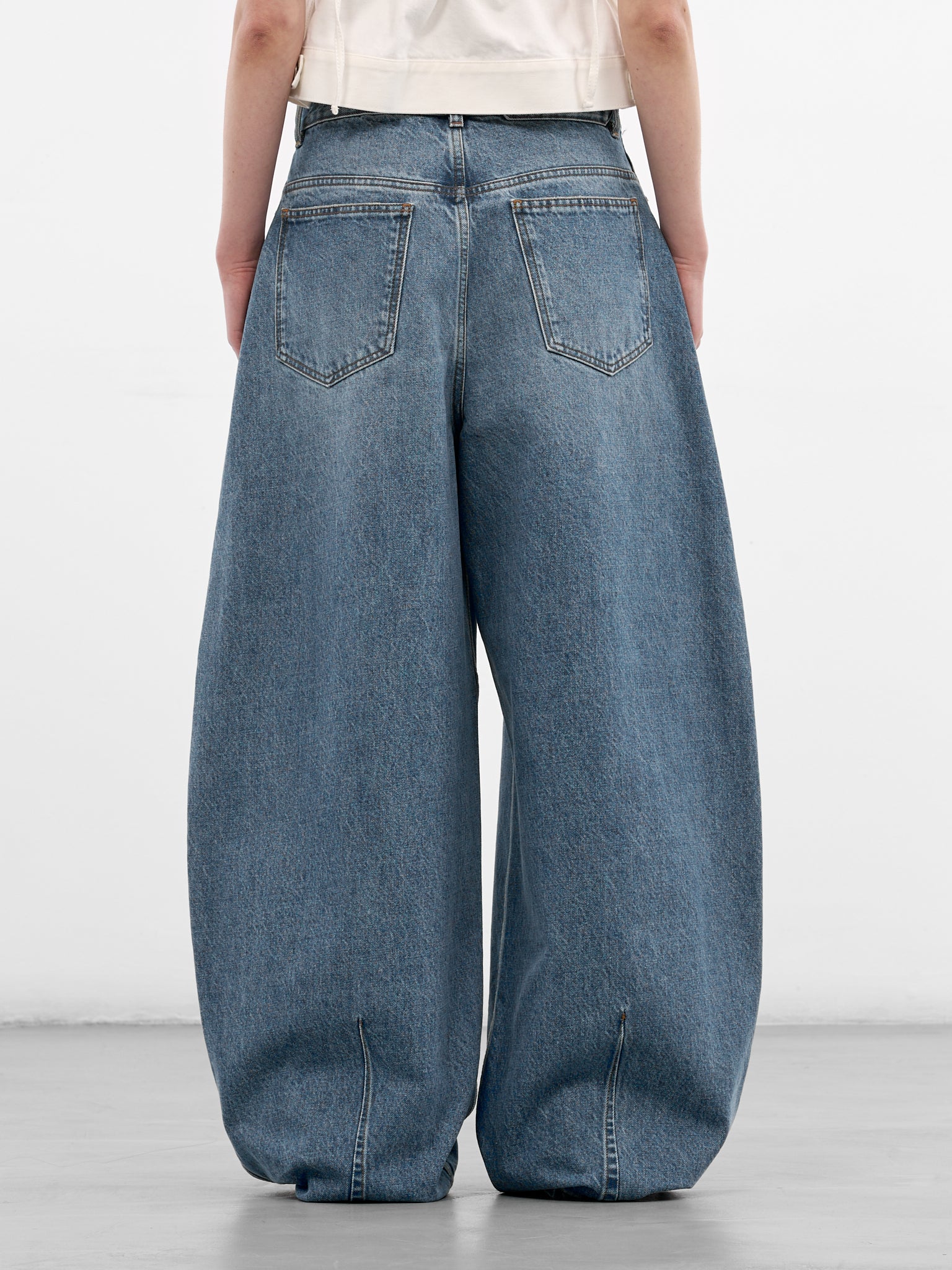 Blue Ovalo Baggy Denim Jeans (PAW00609AD0038-BLUE)