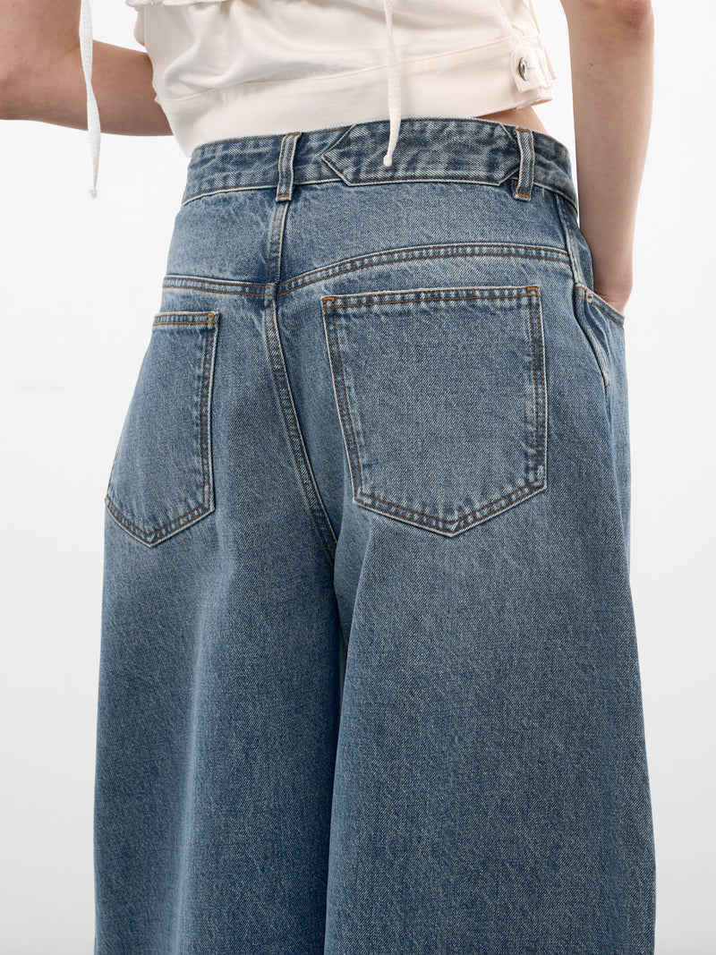 Blue Ovalo Baggy Denim Jeans (PAW00609AD0038-BLUE)