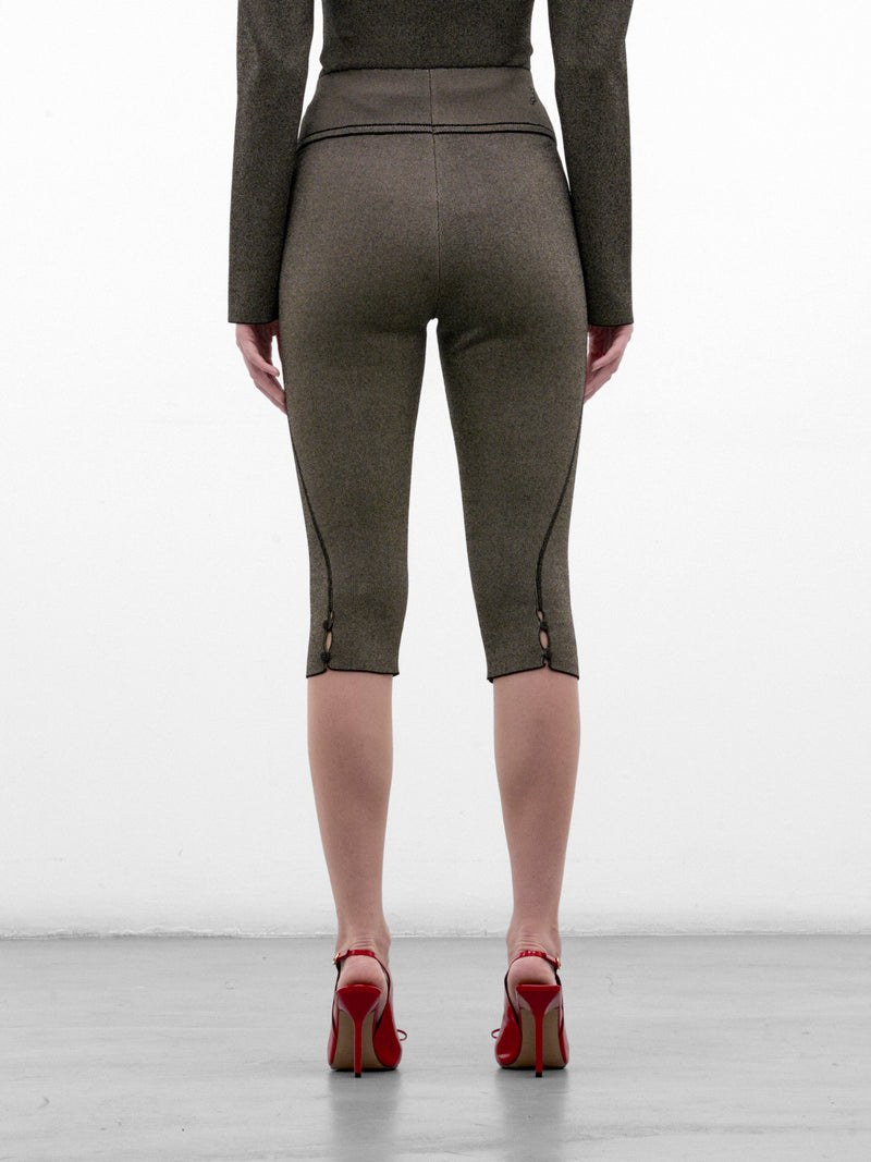 Dark Beige Serra Cropped Leggings (PAW00618AK00269-DARK-BEIGE)