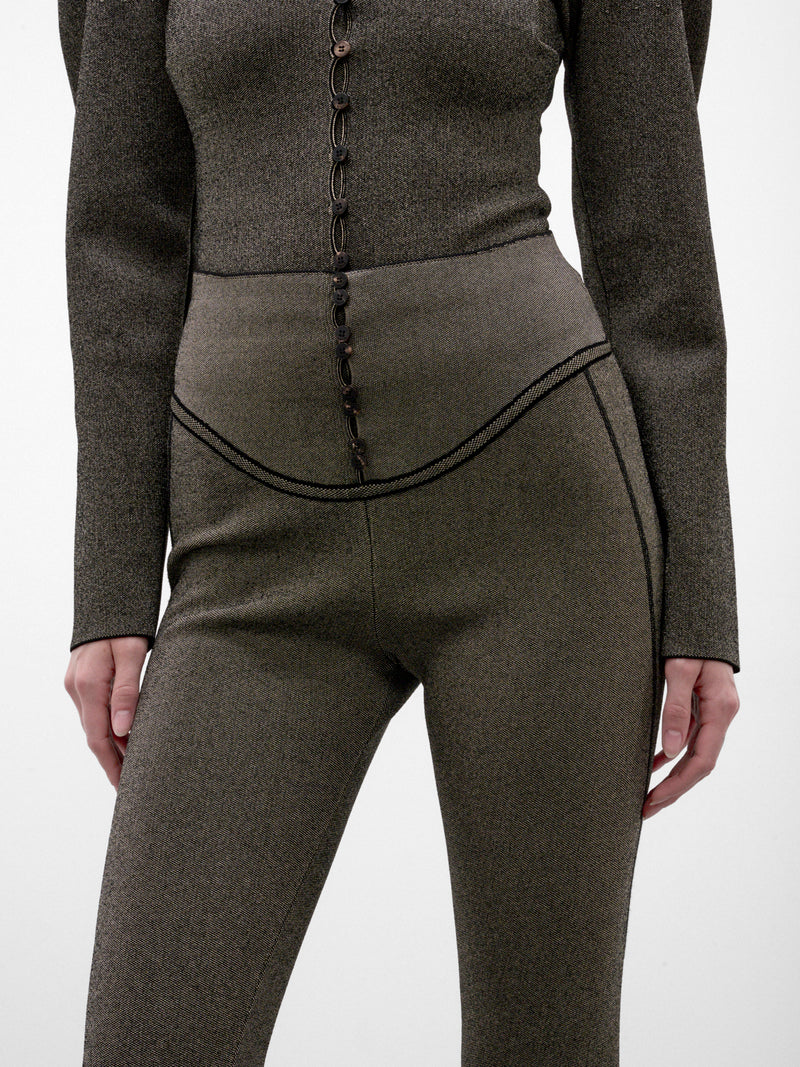 Dark Beige Serra Cropped Leggings (PAW00618AK00269-DARK-BEIGE)