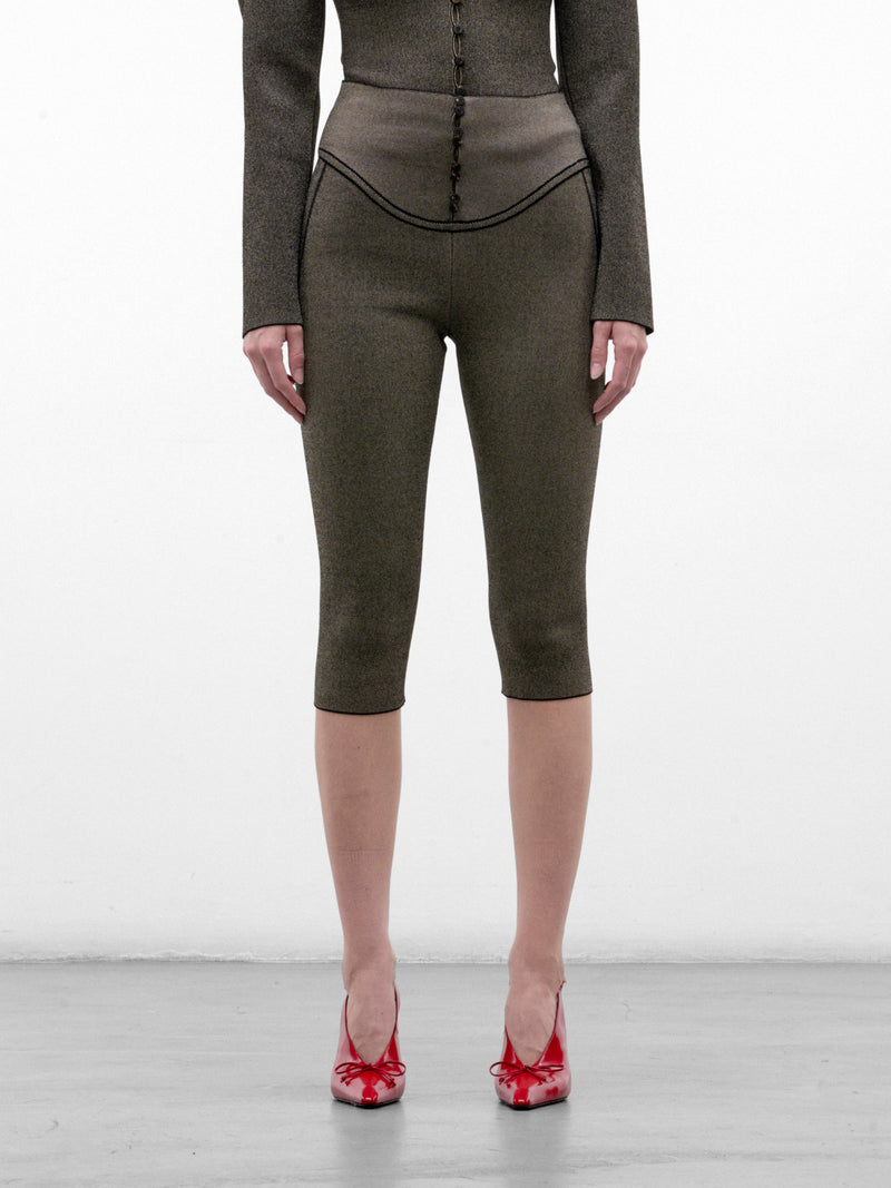 Dark Beige Serra Cropped Leggings (PAW00618AK00269-DARK-BEIGE)