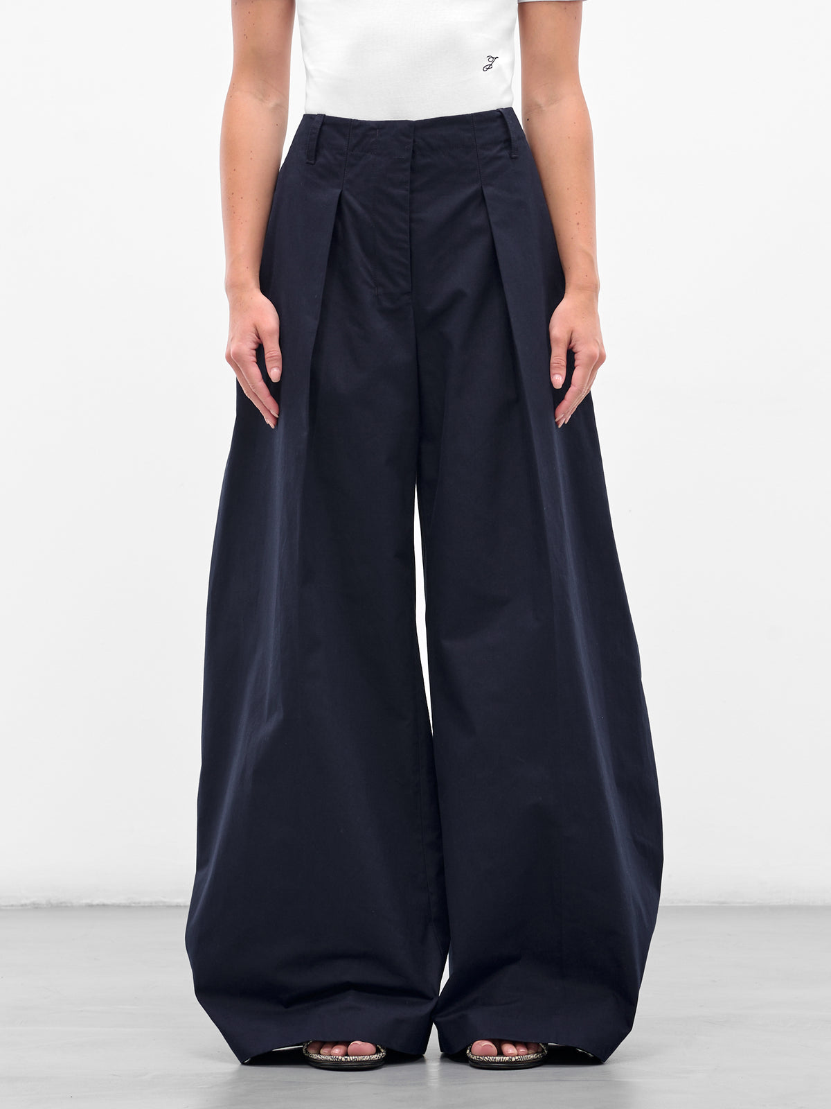 The Navy Wide Ovalo Pants (PAW00621AW00648-NAVY-BLUE)