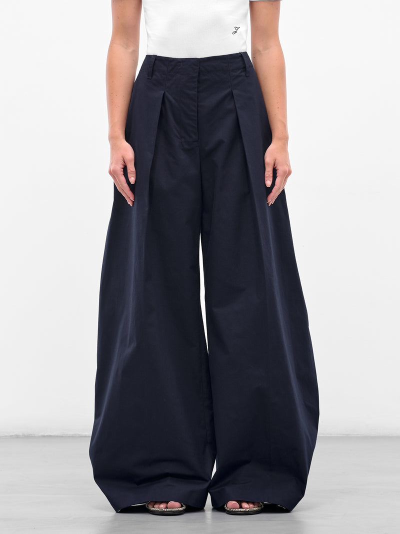 The Navy Wide Ovalo Pants (PAW00621AW00648-NAVY-BLUE)