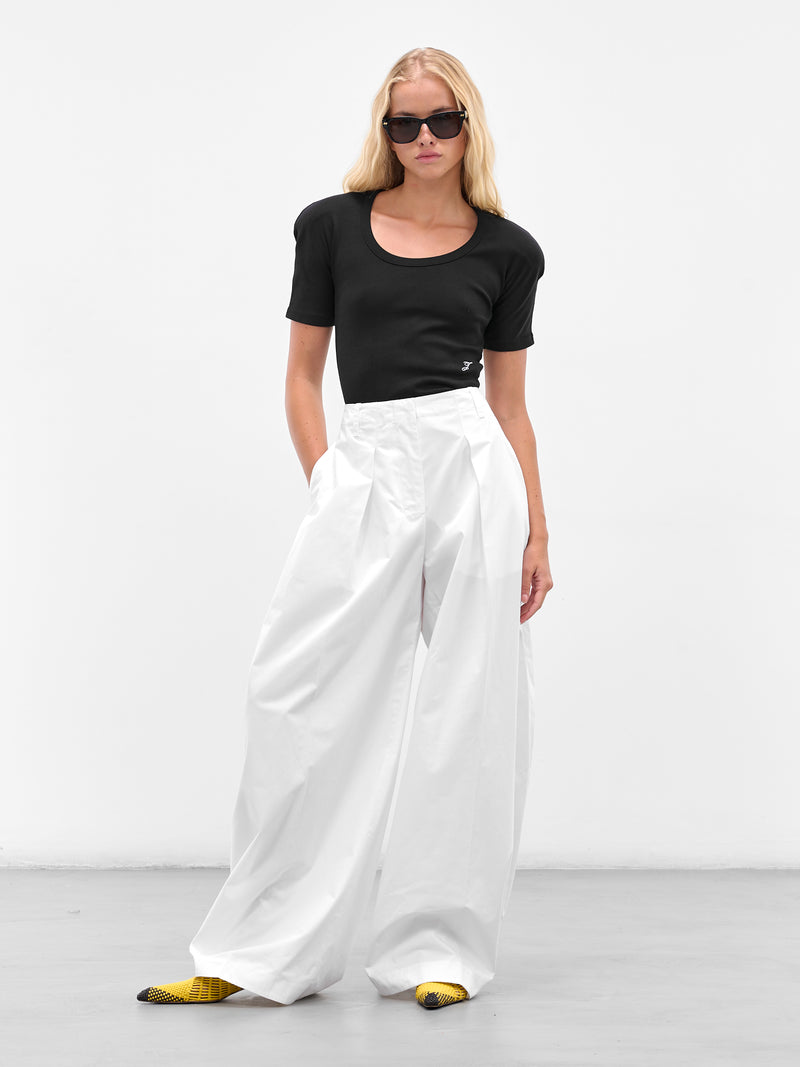 The White Wide Ovalo Pants (PAW0062AW00648-WHITE)