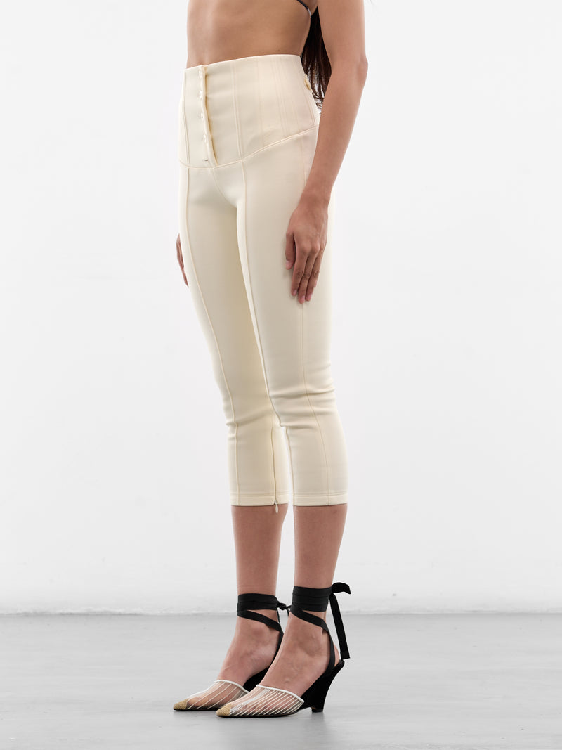 JACQUEMUS White Arlésien Capri Pants | H.Lorenzo - side