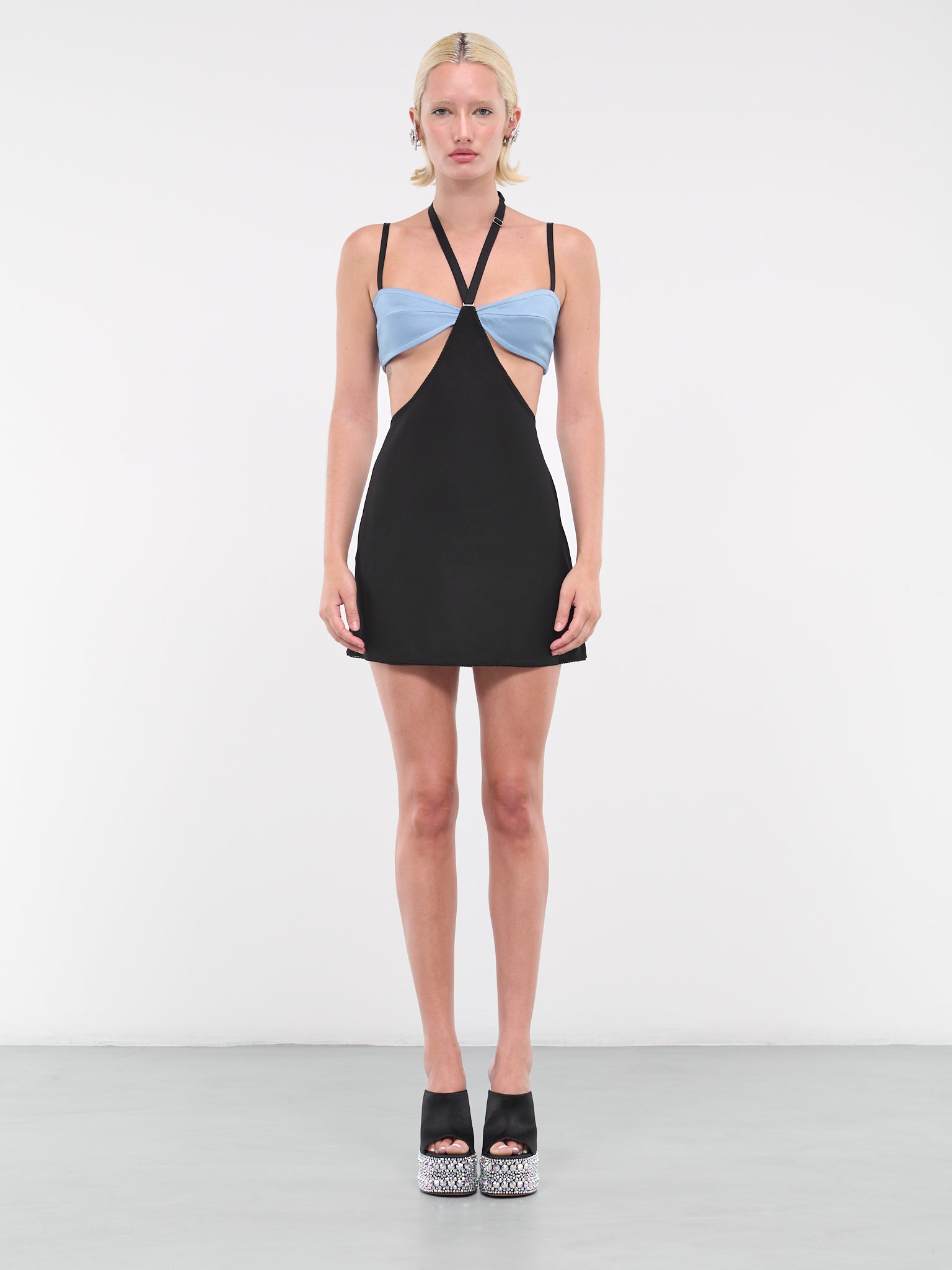 Cut-Out Dress (PF2314-SKY-BLUE-BLACK)