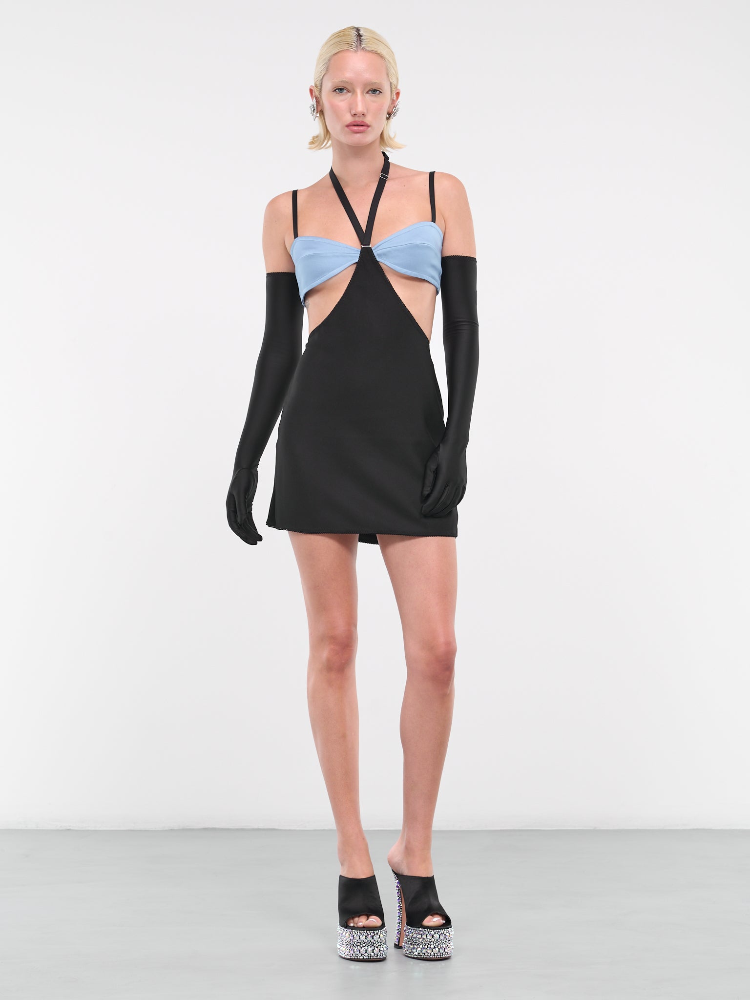 Cut-Out Dress (PF2314-SKY-BLUE-BLACK)