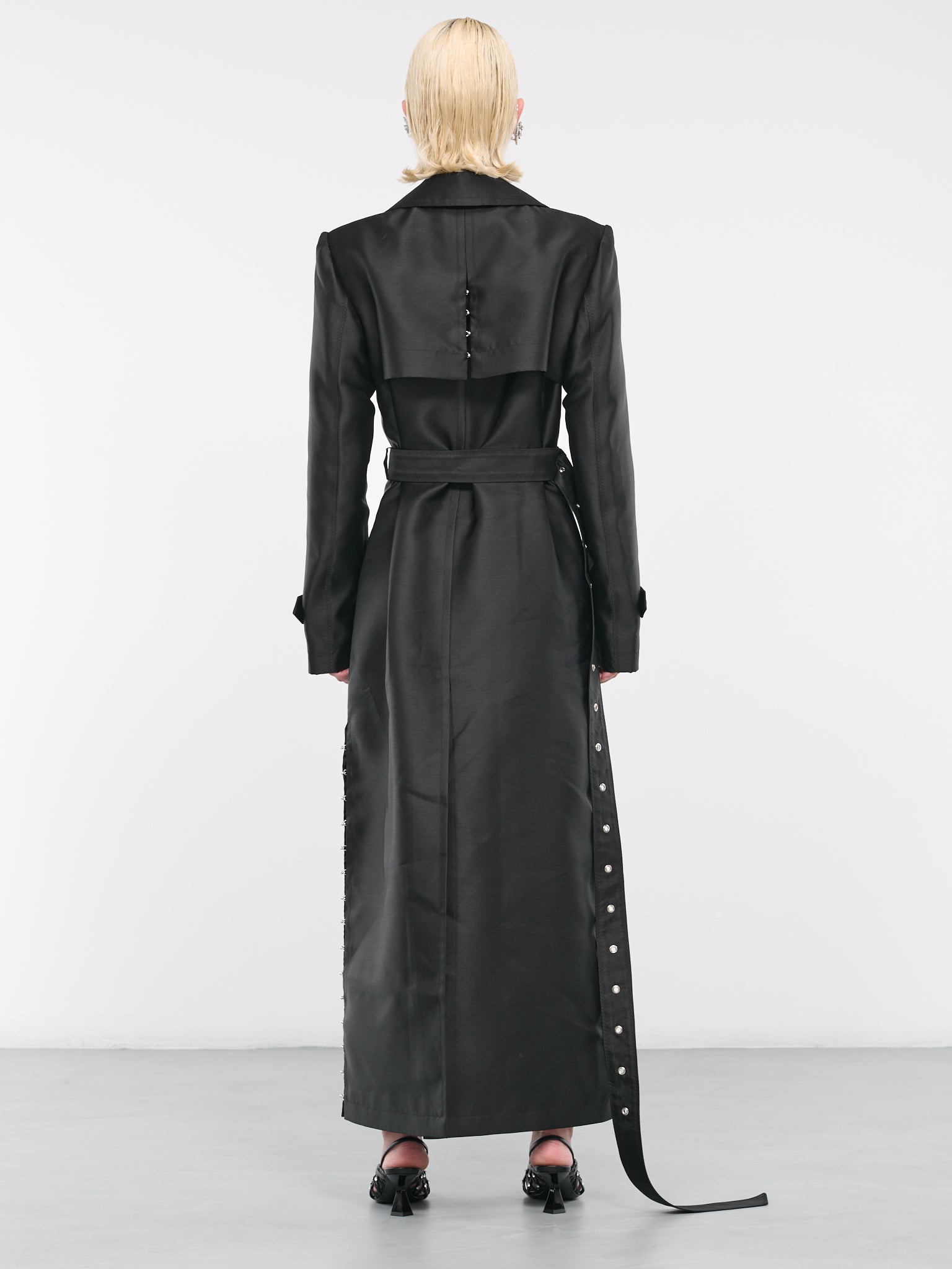 Hook Eye Trench Coat (PF2340-BLACK)