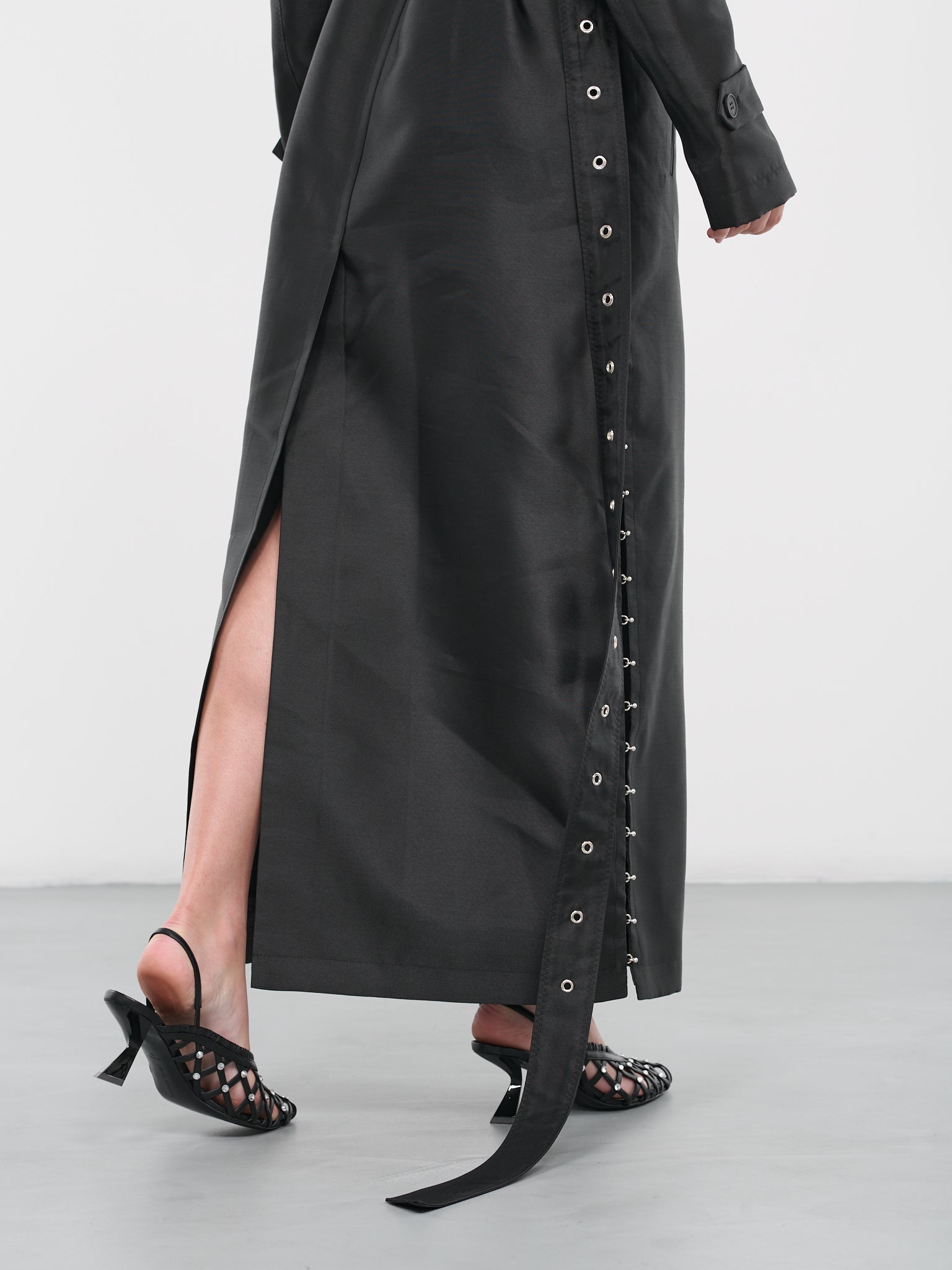 Hook Eye Trench Coat (PF2340-BLACK)