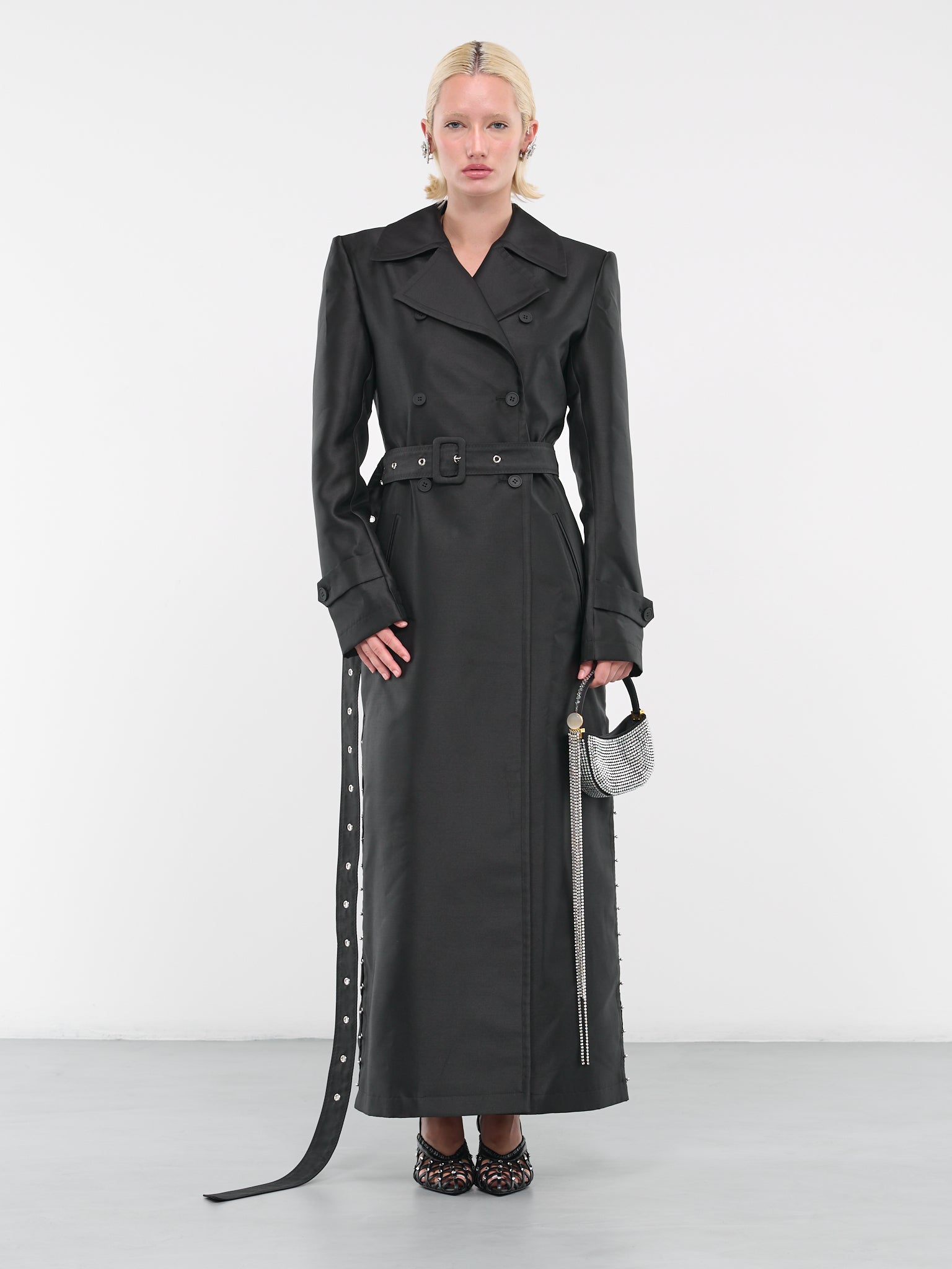 Hook Eye Trench Coat (PF2340-BLACK)