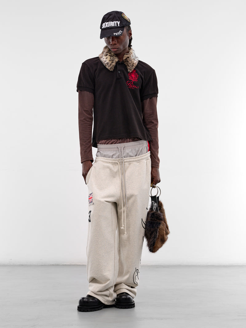 Black Layered Fur Collar Polo (PI26SSMT01-BLACK)