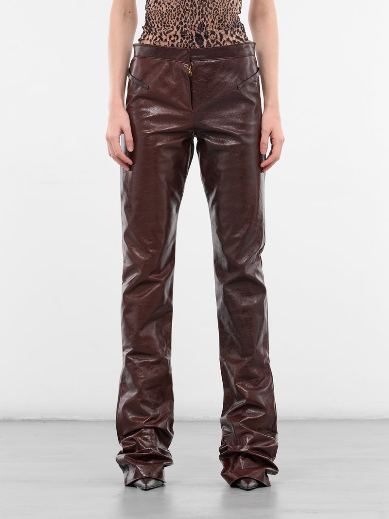 Leather Pierce And Pierce Trousers (PIERCE-AND-PIERCE-2-TOFEE)