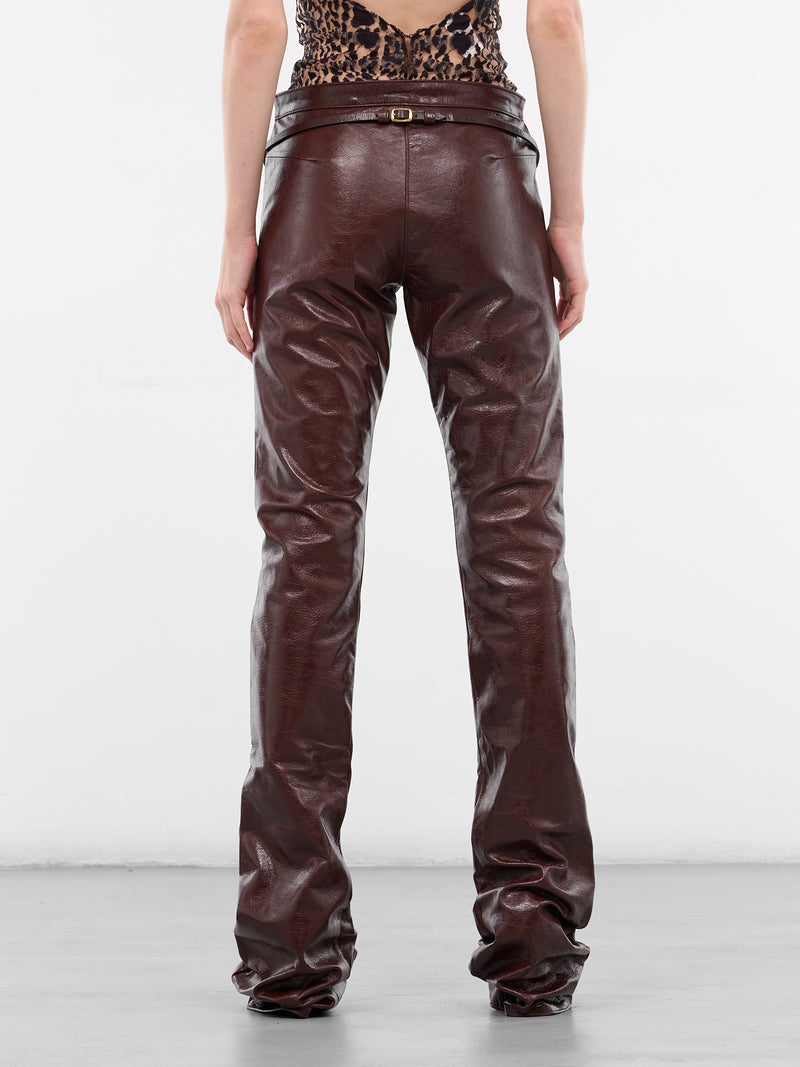 Leather Pierce And Pierce Trousers (PIERCE-AND-PIERCE-2-TOFEE)