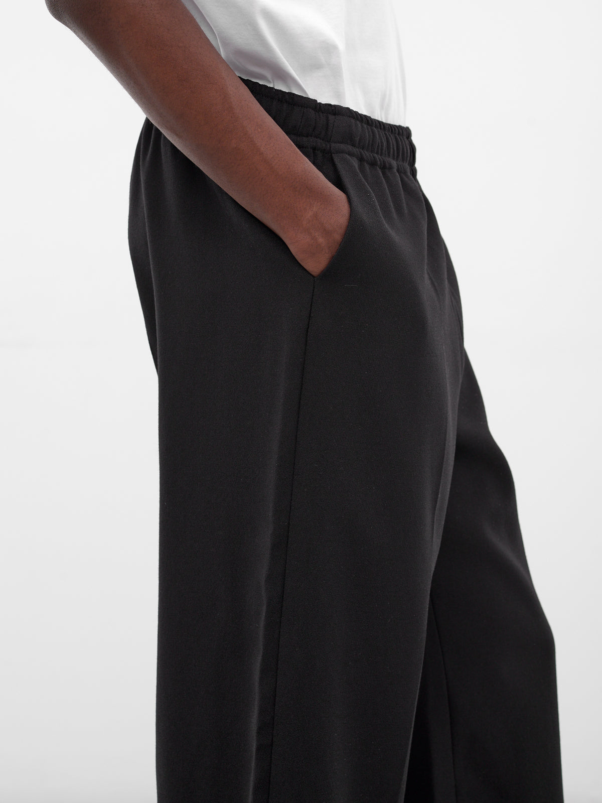 Black Matte Wool Pajama Pants (PIJAMA-2-MATTE-SHINY-BLACK)