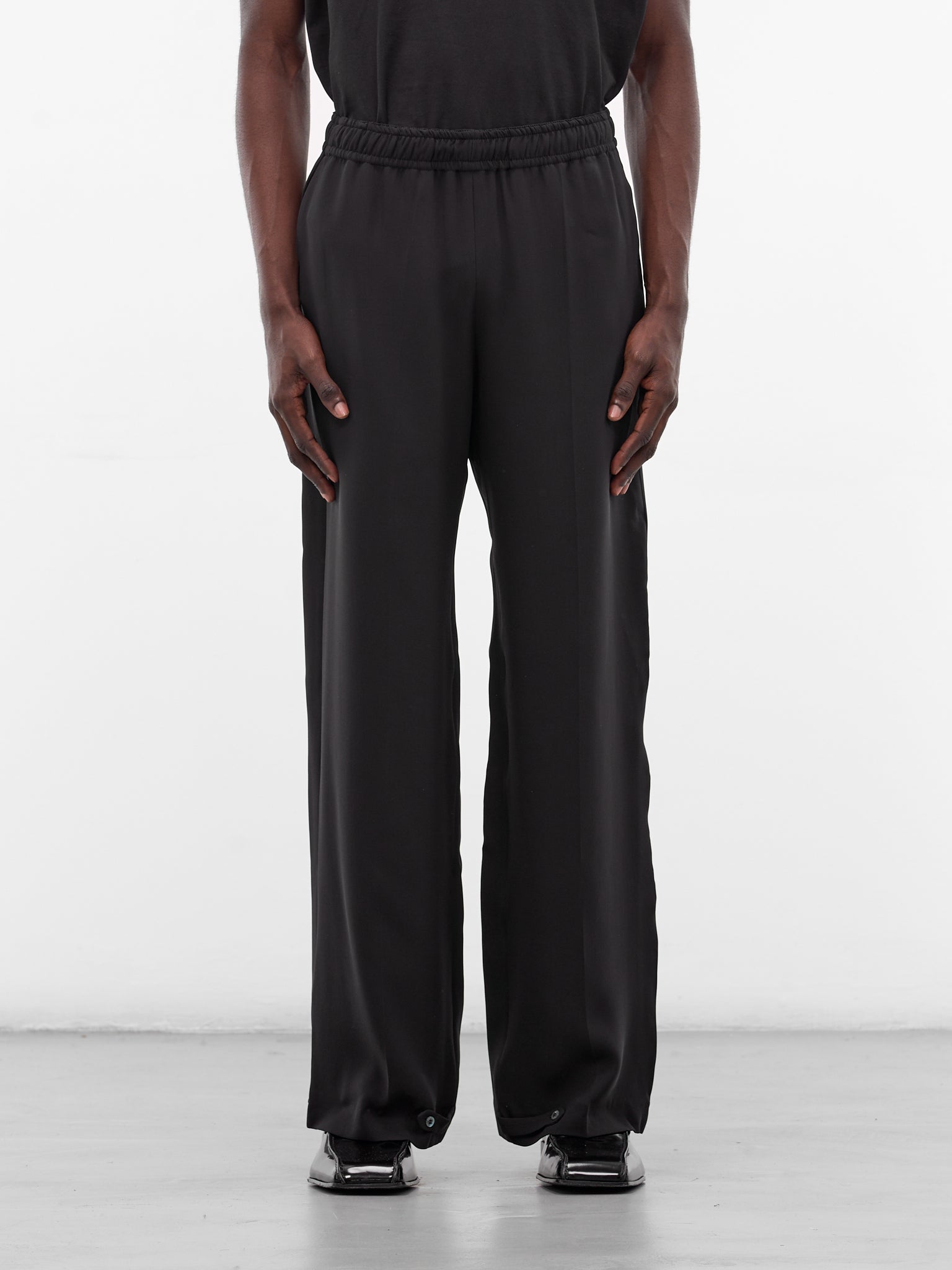 Black Cady Silk Pajama Pants (PIJAMA-PANTS-2-CADY-BLACK)