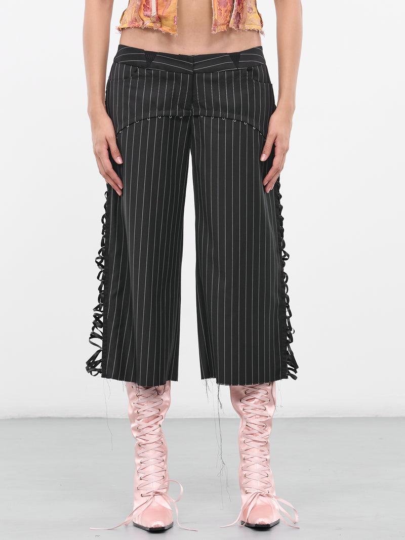 Pinstripe Shorts (PINSTRIPE-SHORTS-BLACK)