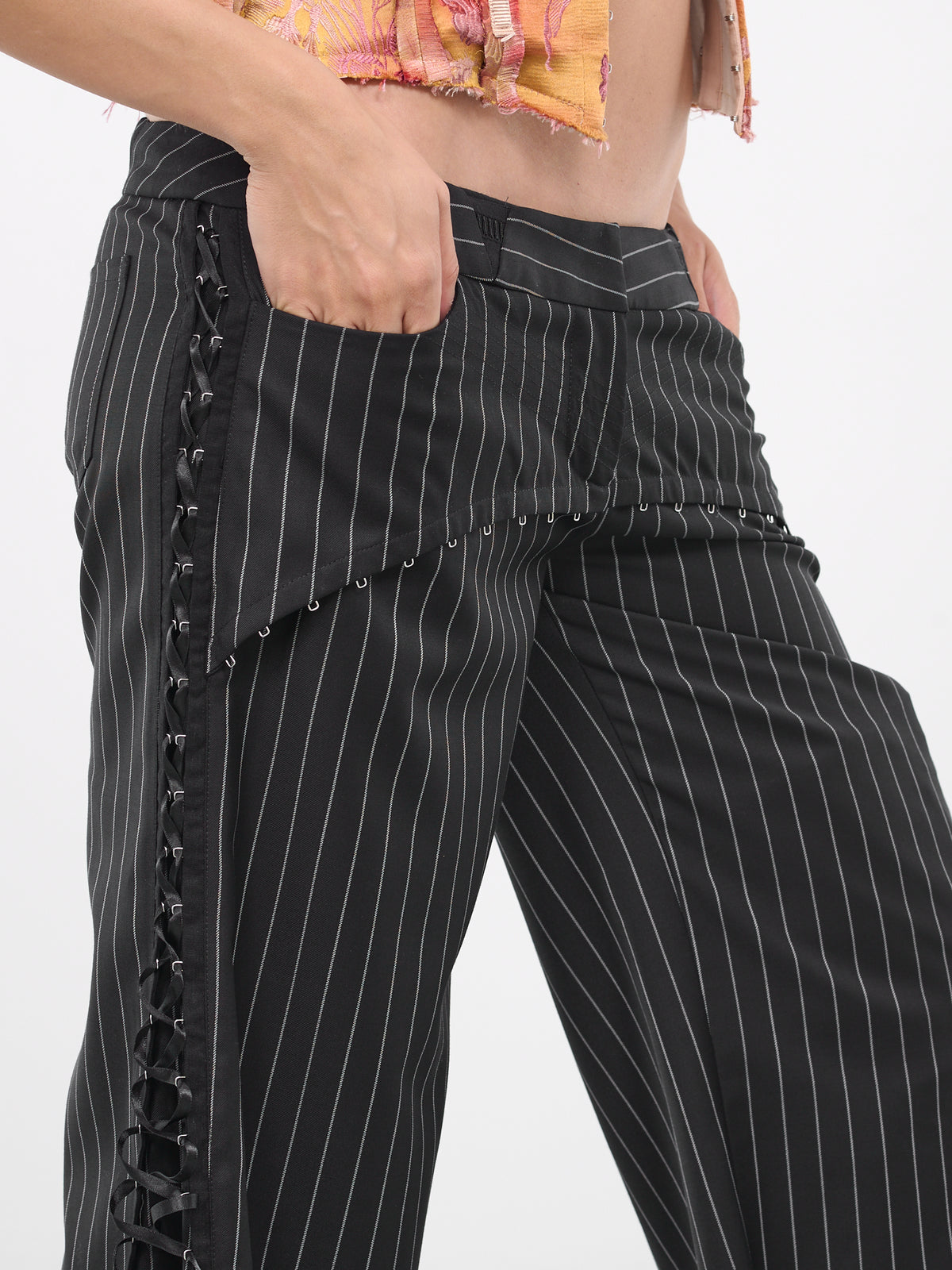 Pinstripe Shorts (PINSTRIPE-SHORTS-BLACK)
