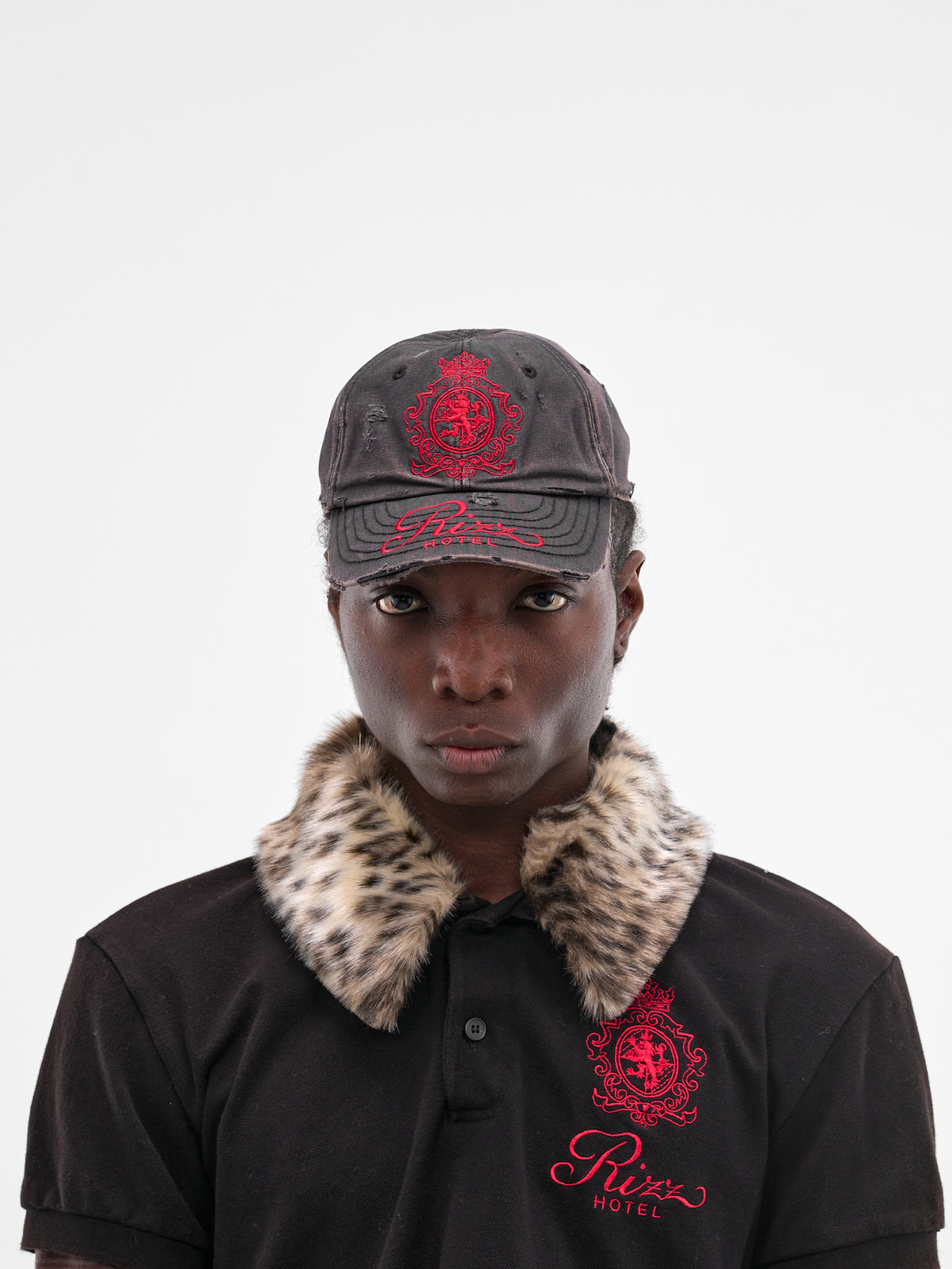 Black Rizz Hotel Distressed Cap (PIS26SSMA02-BLACK)