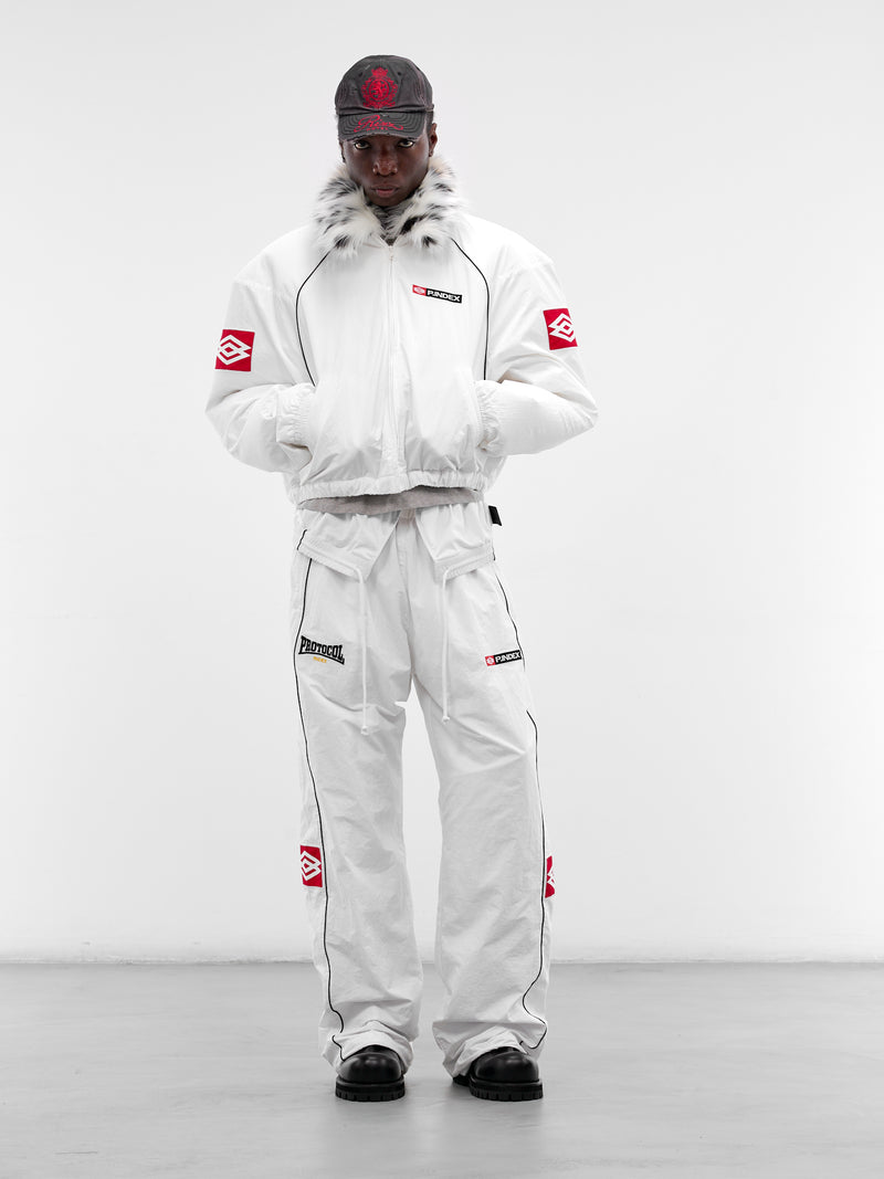 White Folded Waist Track Pants (PIS26SSMB10-WHITE)