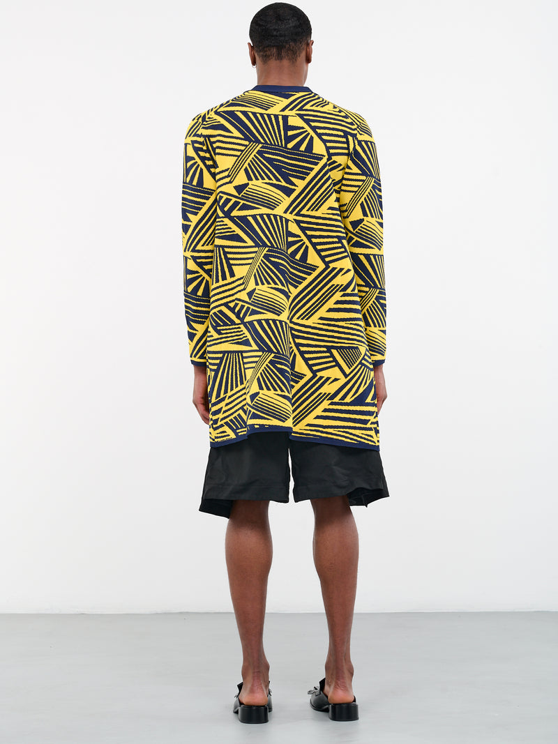 Geometric Long Cardigan (PK-N013-051-YELLOW)