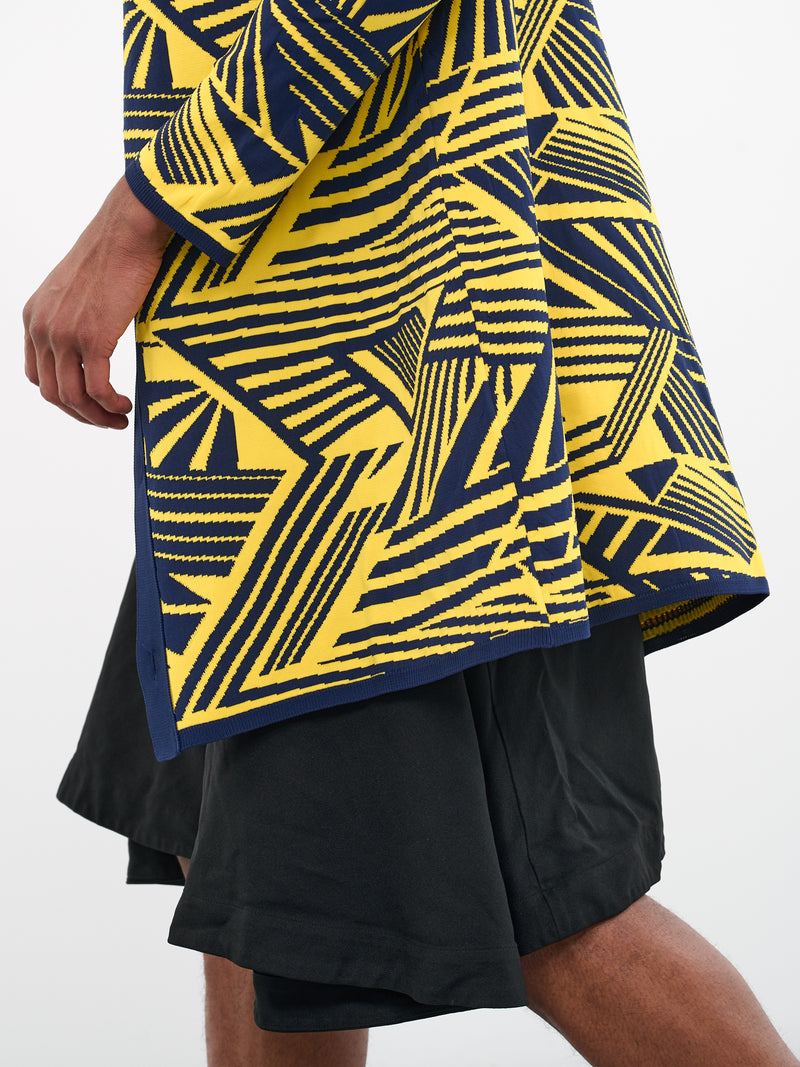 Geometric Long Cardigan (PK-N013-051-YELLOW)