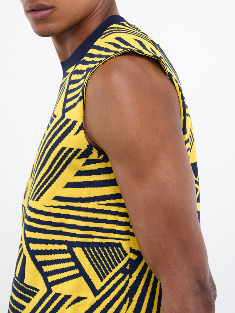 Geometric Long Tank (PK-N014-051-YELLOW)