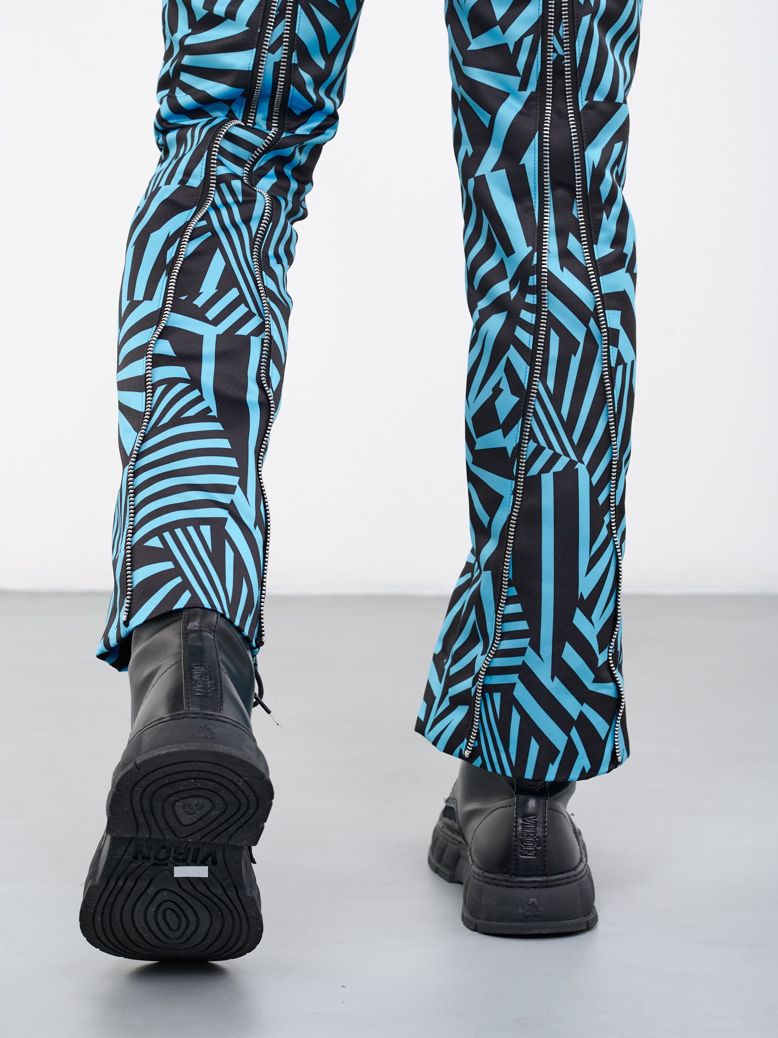 Geometric Zip Trousers (PK-P053-051-BLUE-BLACK)